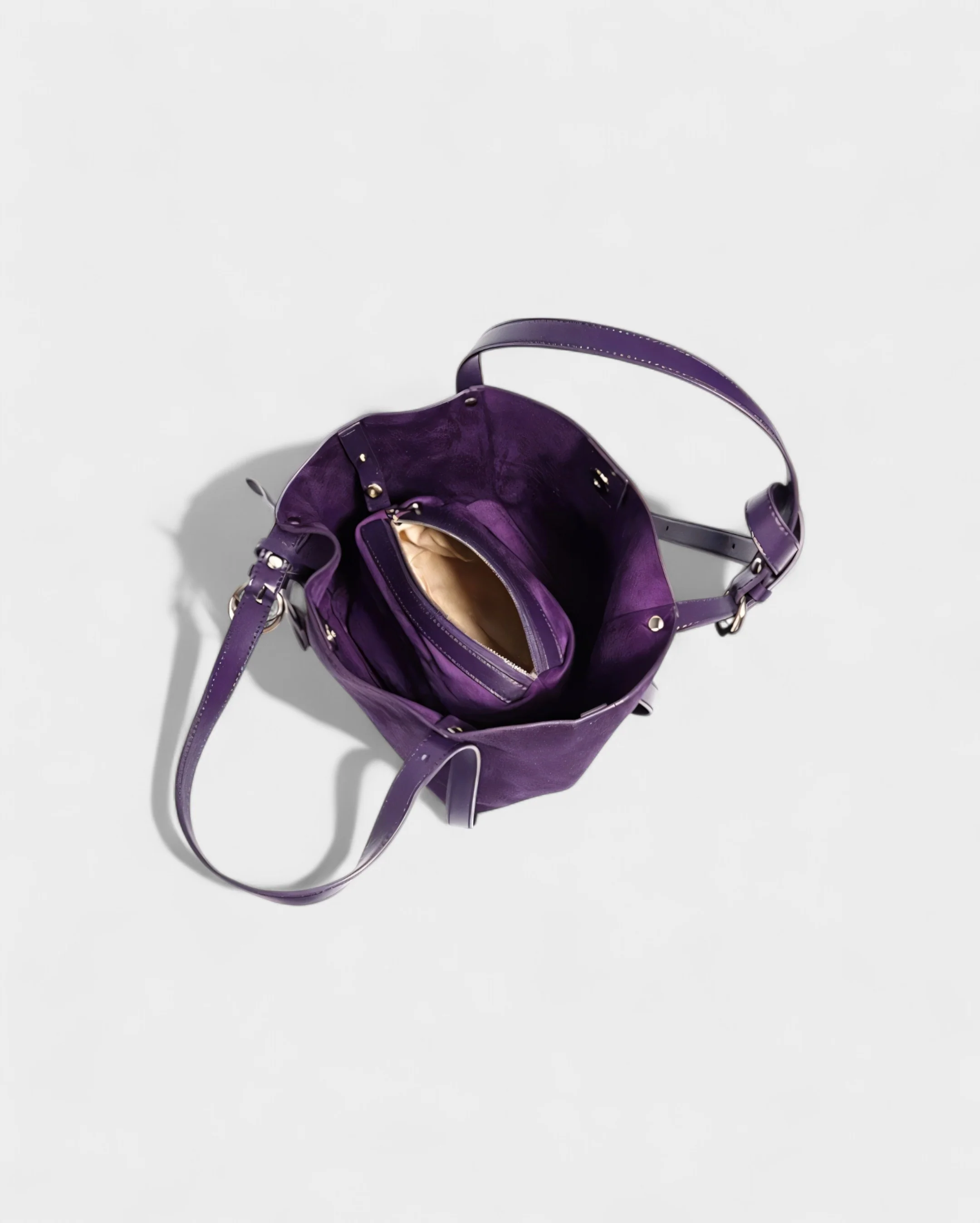 THESSA Faux Suede Shoulder Bag - Image 7
