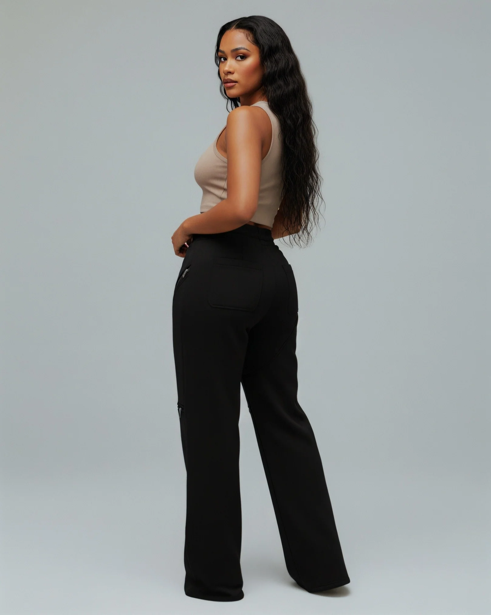 TINAY High Waist Multi-zipper Loose Pants - Image 4