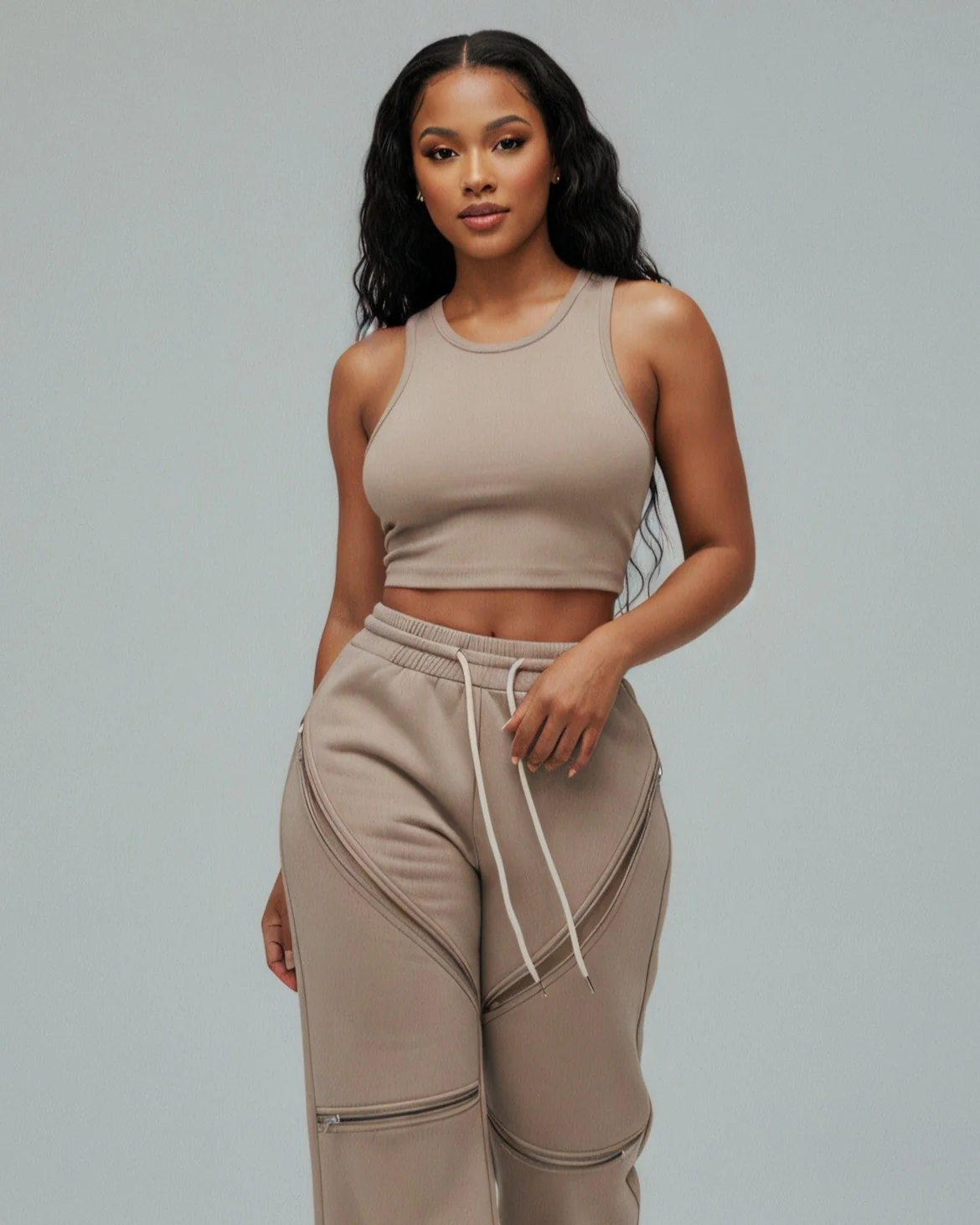 TINAY High Waist Multi-zipper Loose Pants - Image 6