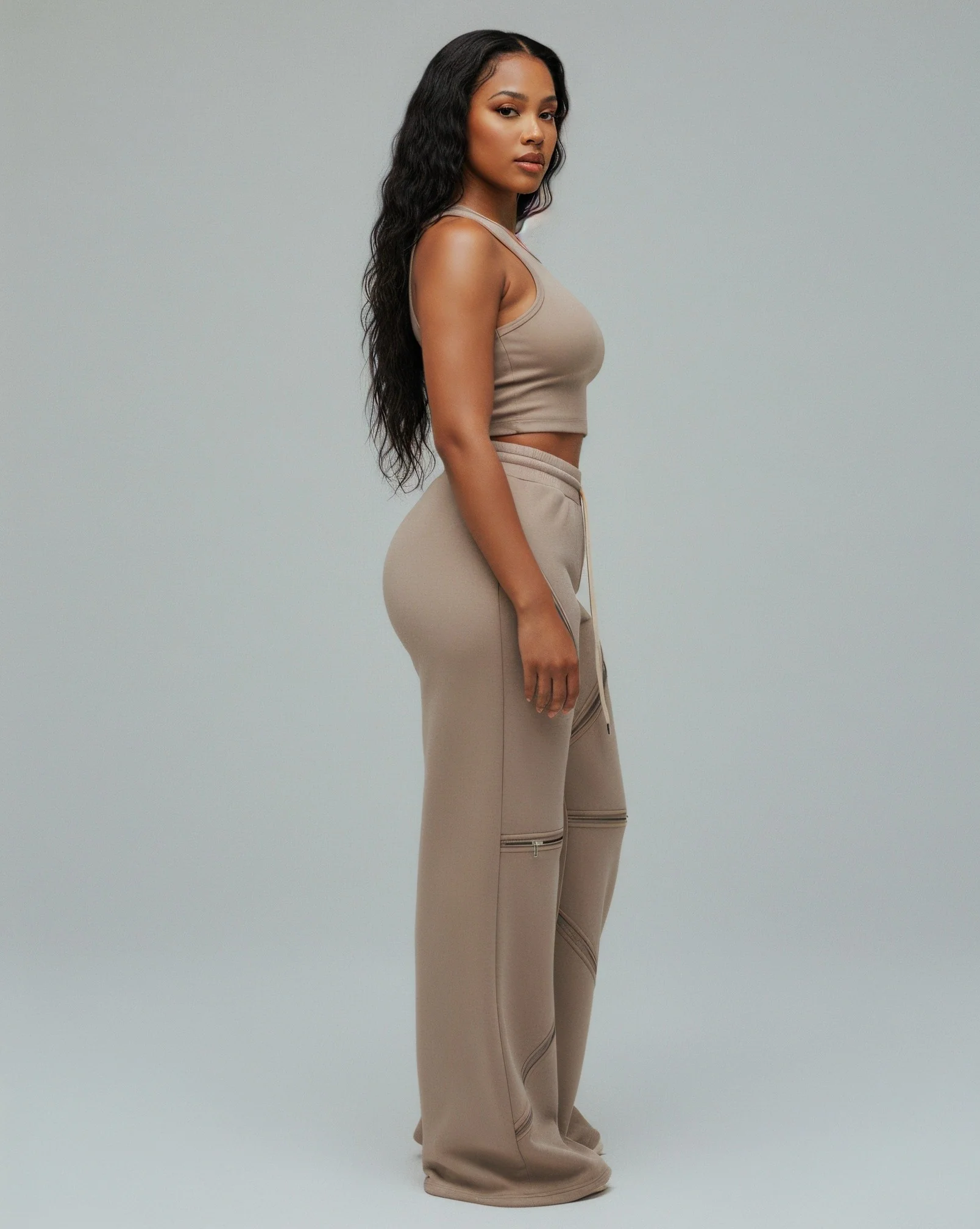 TINAY High Waist Multi-zipper Loose Pants - Image 7