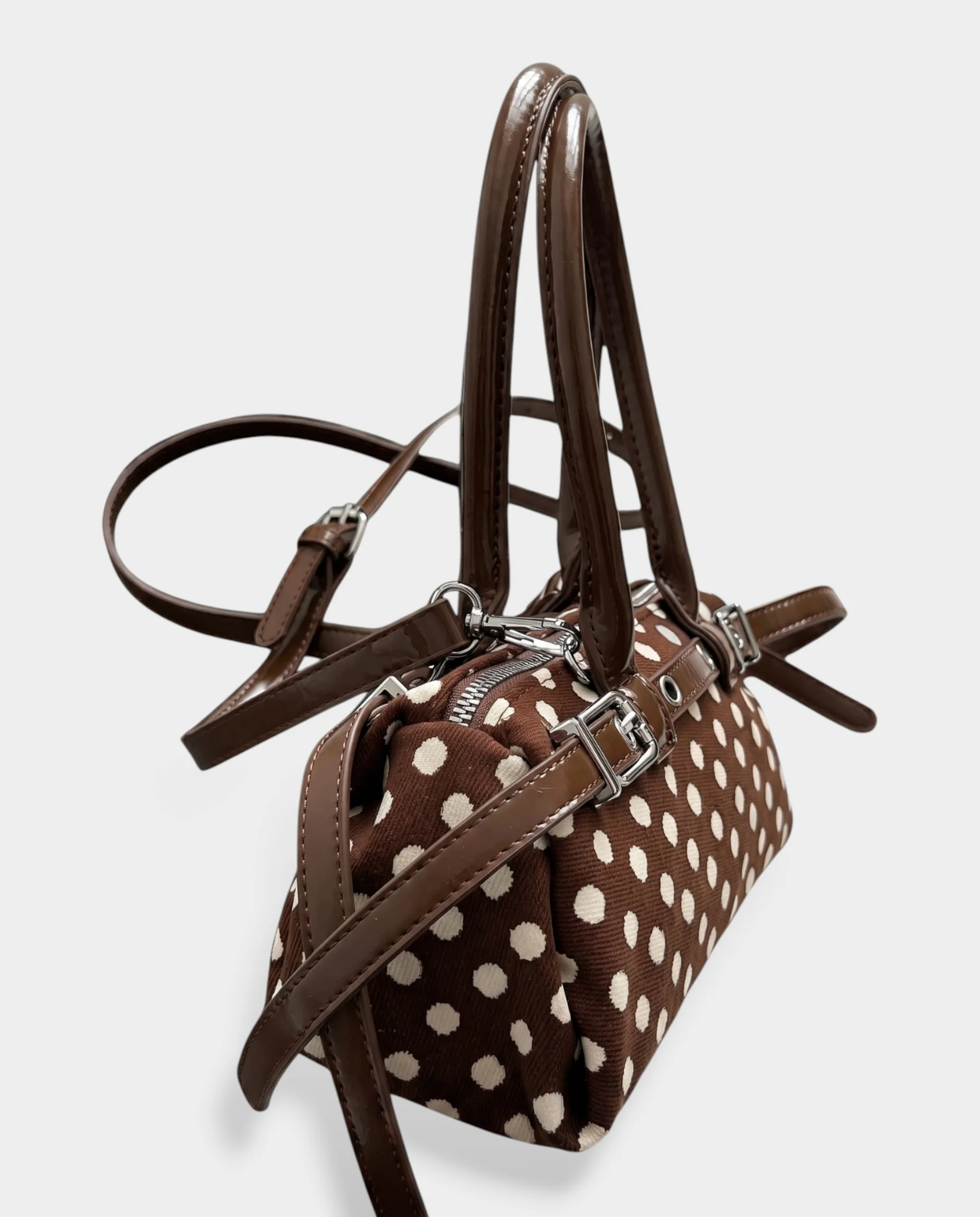 VALER Polka Dot Top-Handle Crossbody Handbag - Image 3