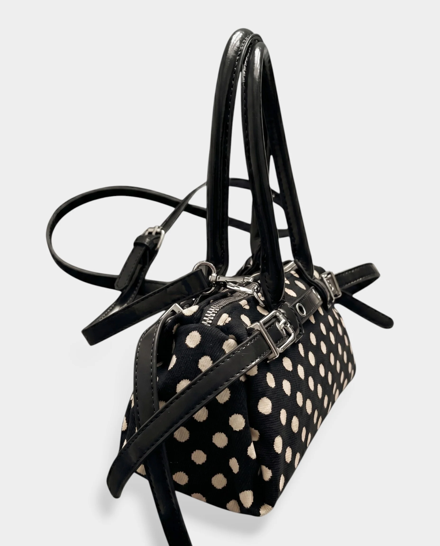 VALER Polka Dot Top-Handle Crossbody Handbag - Image 6