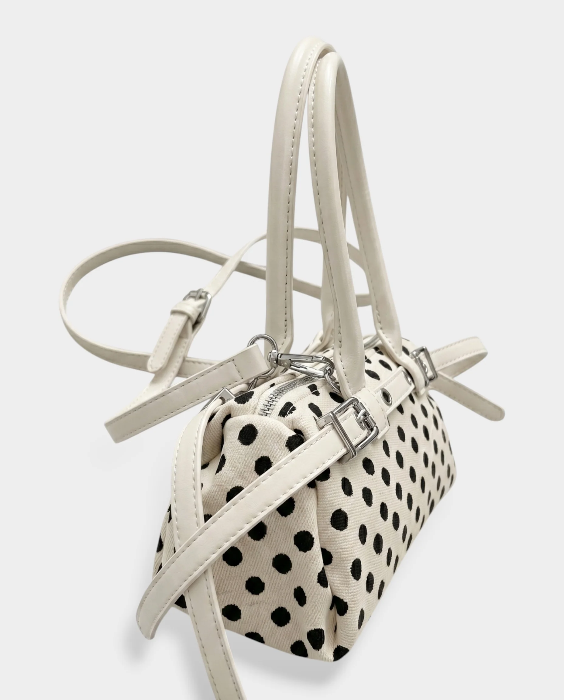 VALER Polka Dot Top-Handle Crossbody Handbag - Image 9