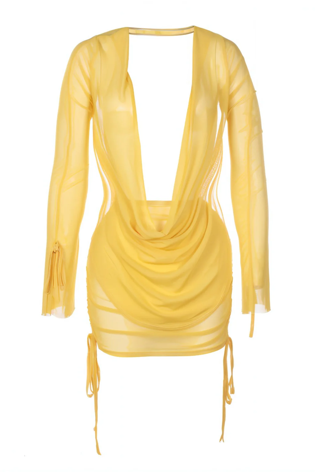 VALERIA Tie-up Mesh Gauze Pleated Skirt Set - Image 14