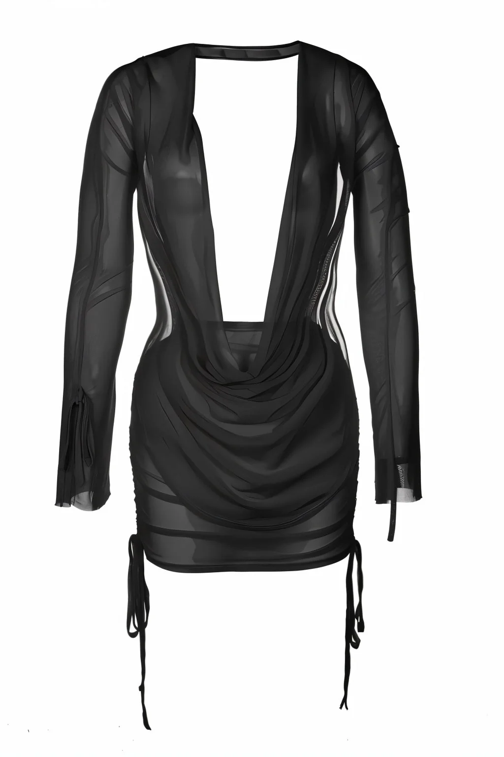 VALERIA Tie-up Mesh Gauze Pleated Skirt Set - Image 8
