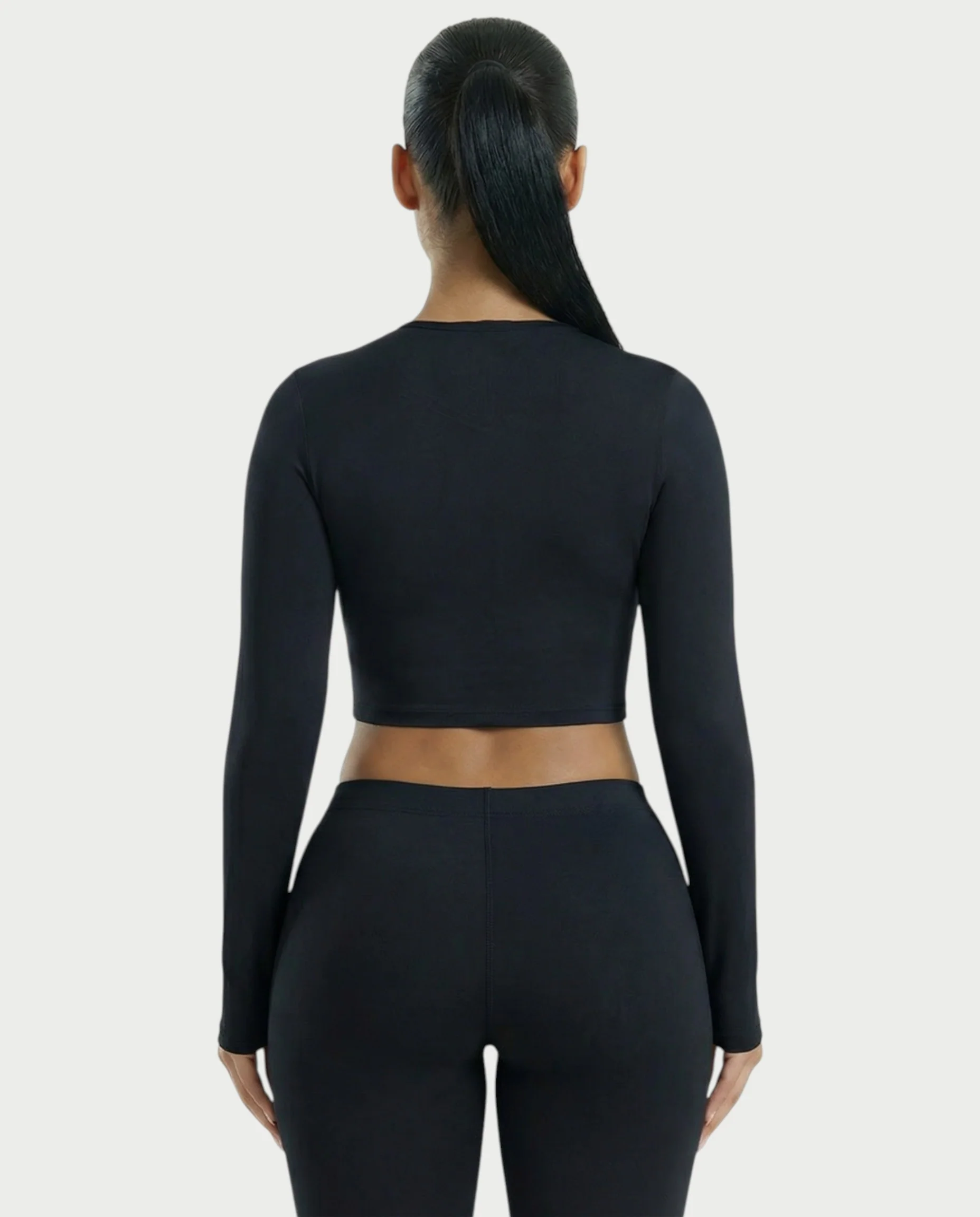 VANNA Long-Sleeve Waist Cinching Slim-Fit Top - Image 6
