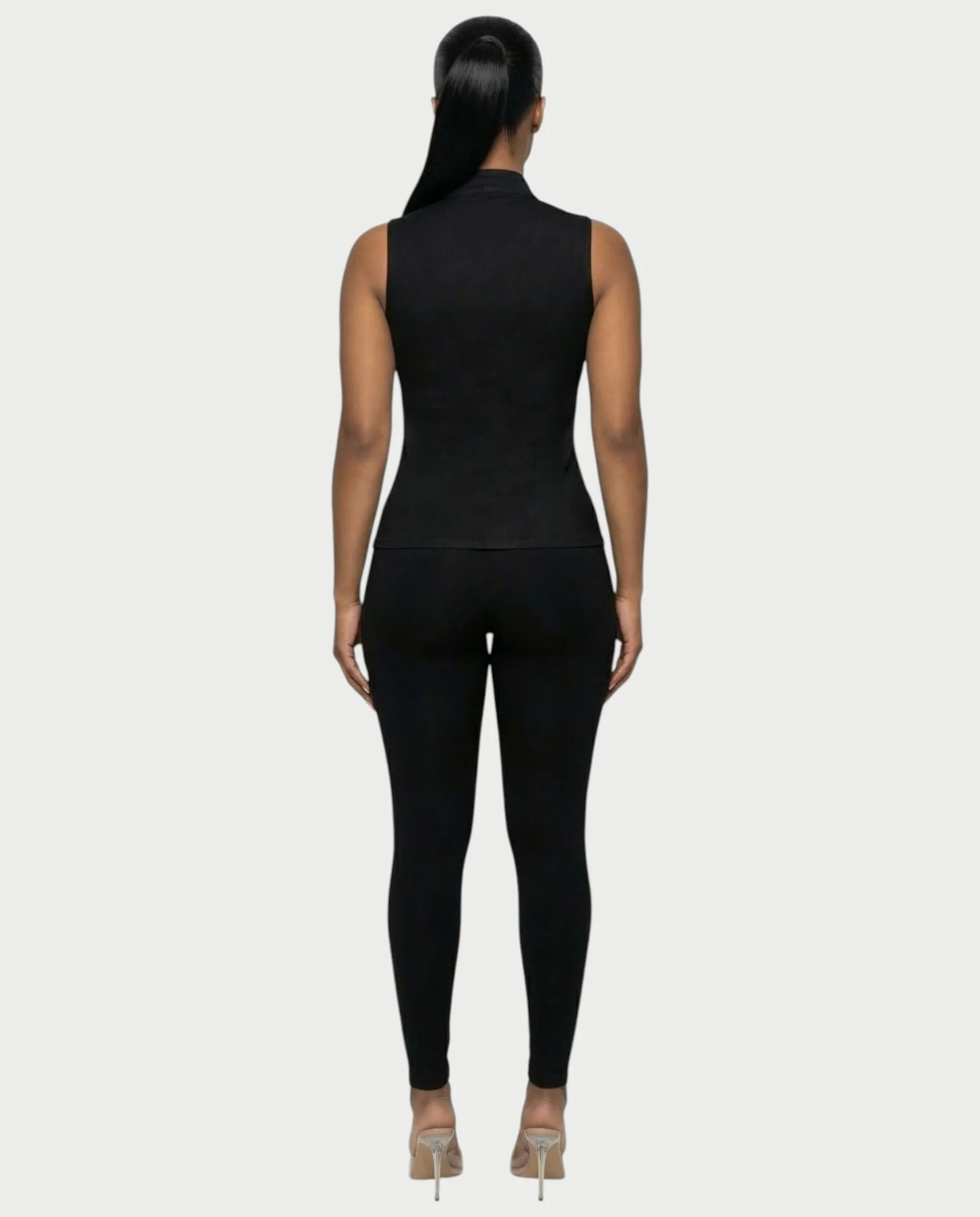 VELENA Lace-Up Zip-Front Vest Top - Image 10