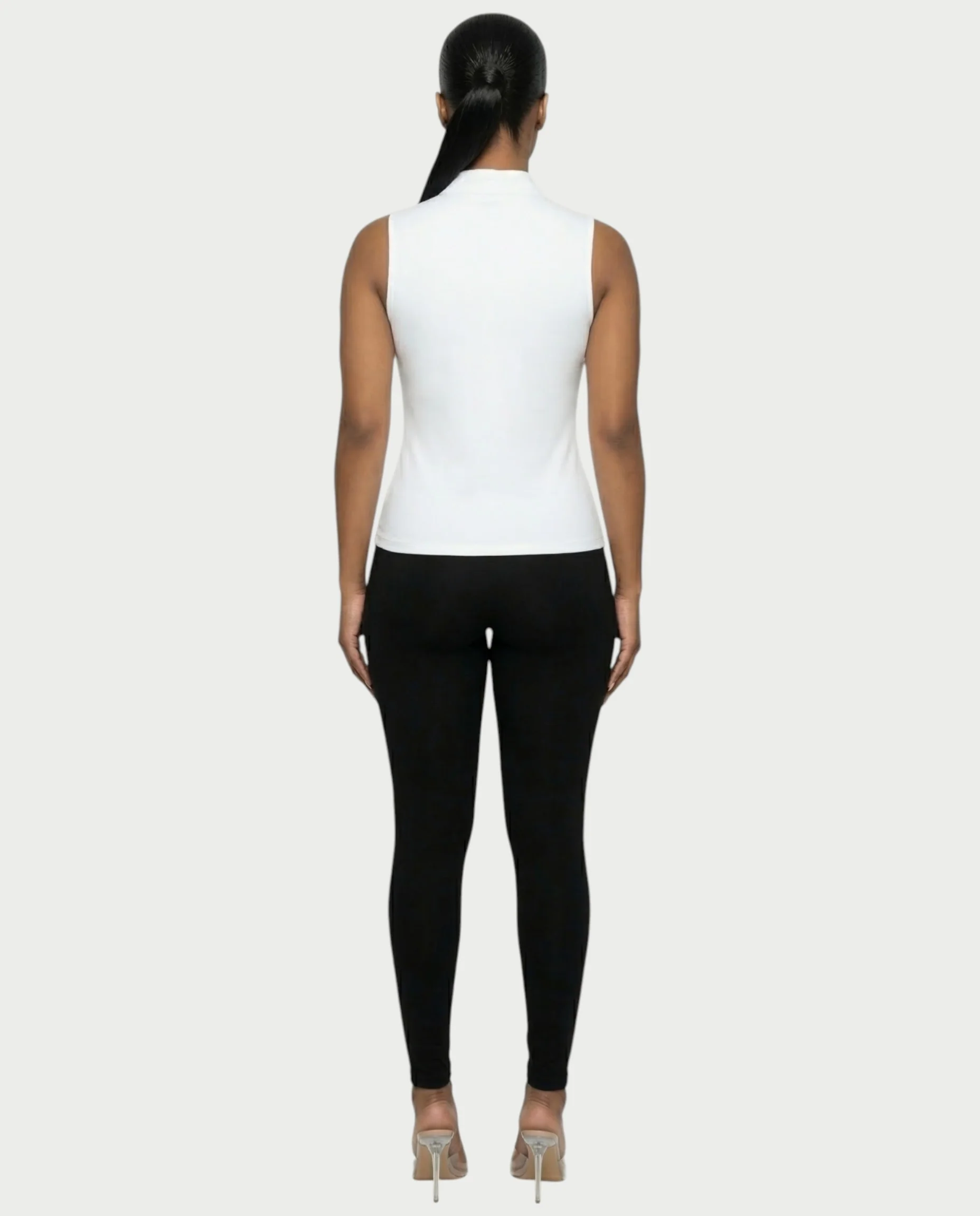 VELENA Lace-Up Zip-Front Vest Top - Image 5