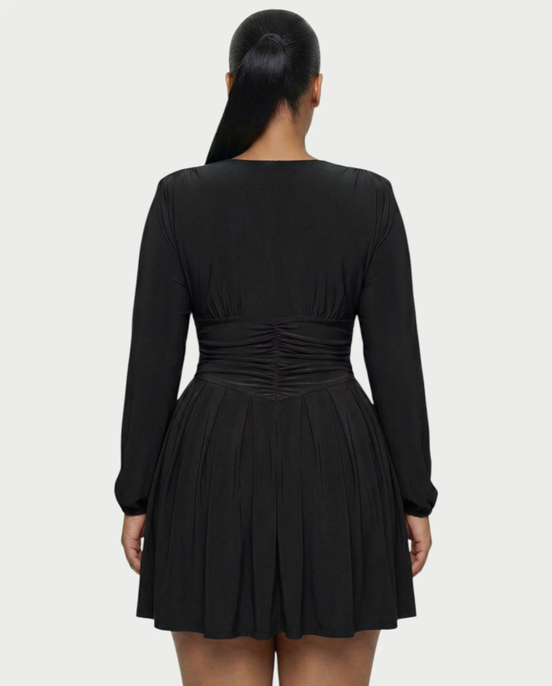 VINNA Waist-cinching Pleated Mini Dress - Image 10