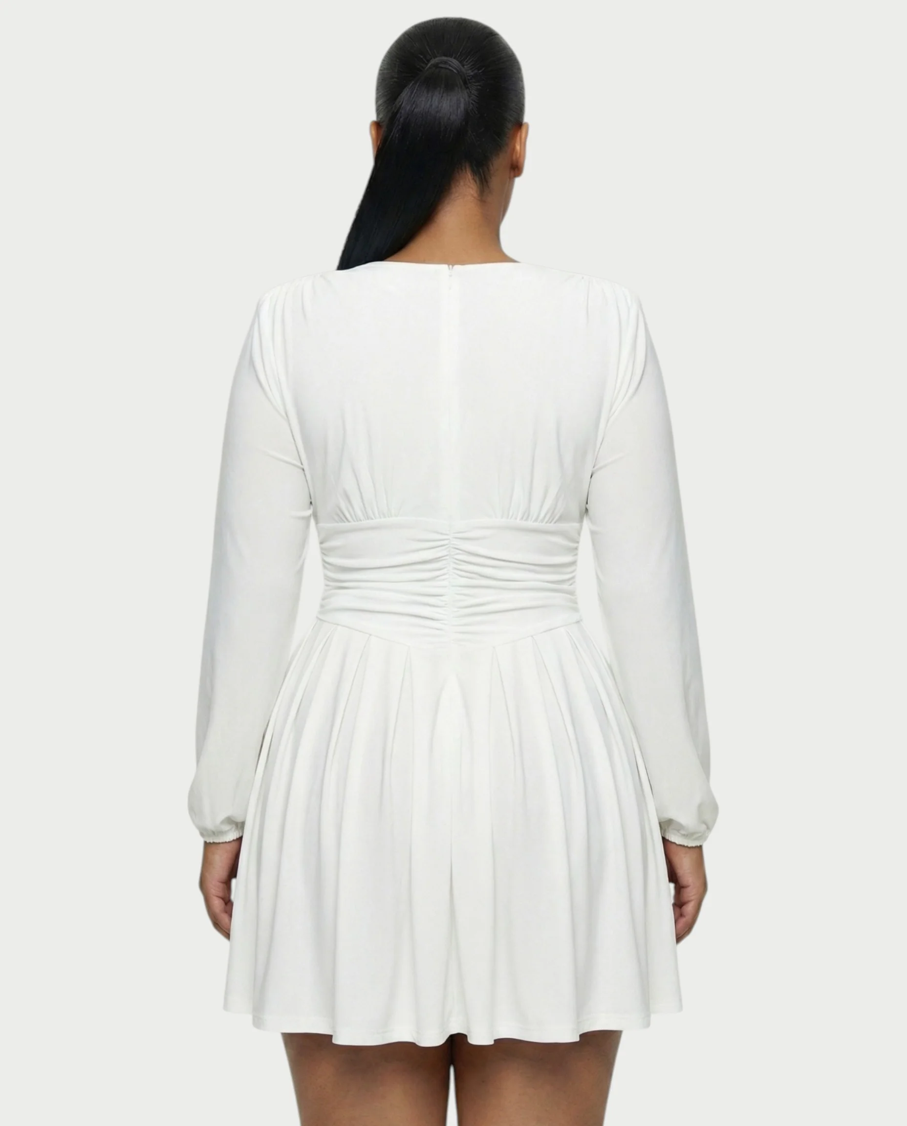 VINNA Waist-cinching Pleated Mini Dress - Image 15