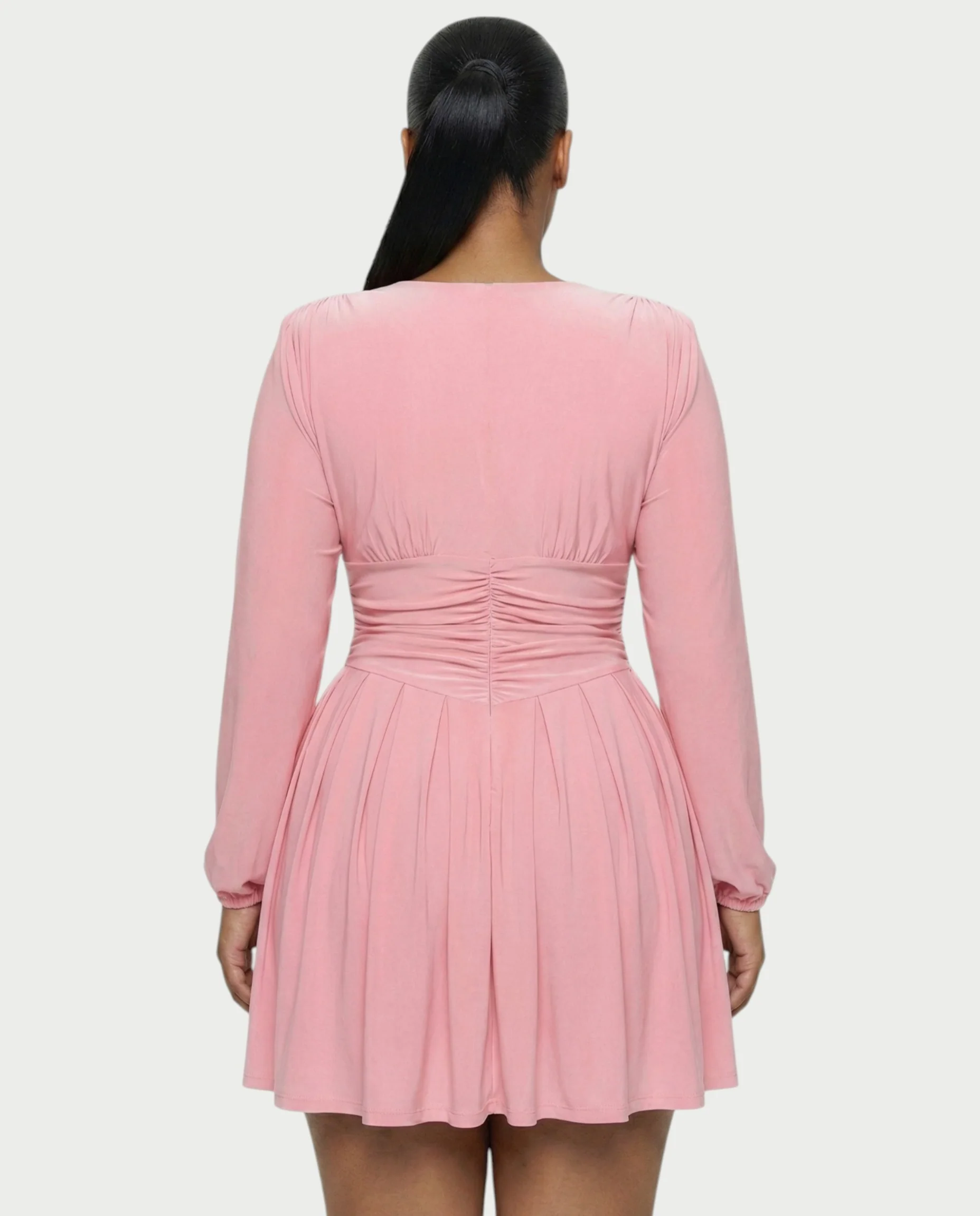 VINNA Waist-cinching Pleated Mini Dress - Image 30