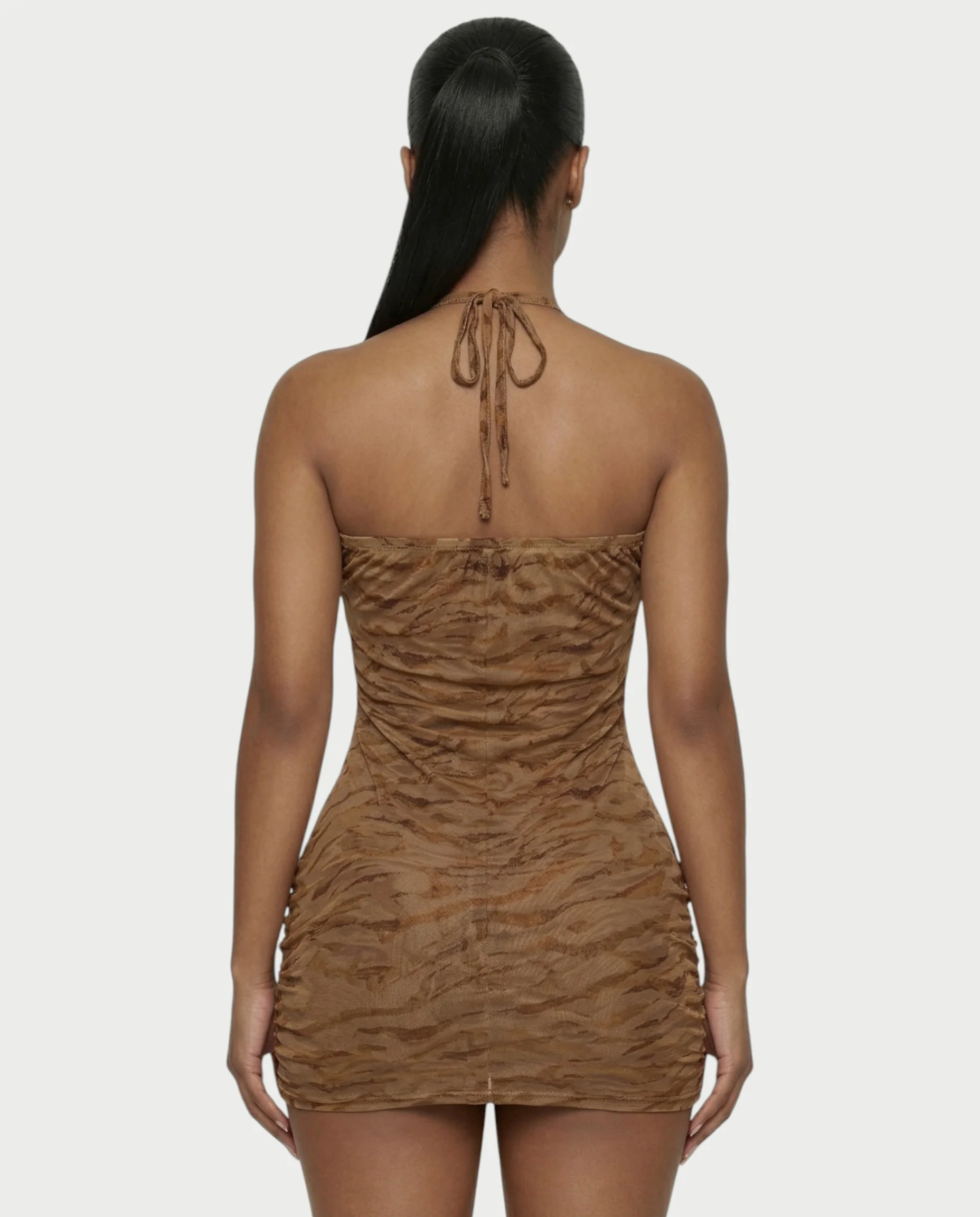 VIVIA Halter Ring Bodycon Mini Dress - Image 5