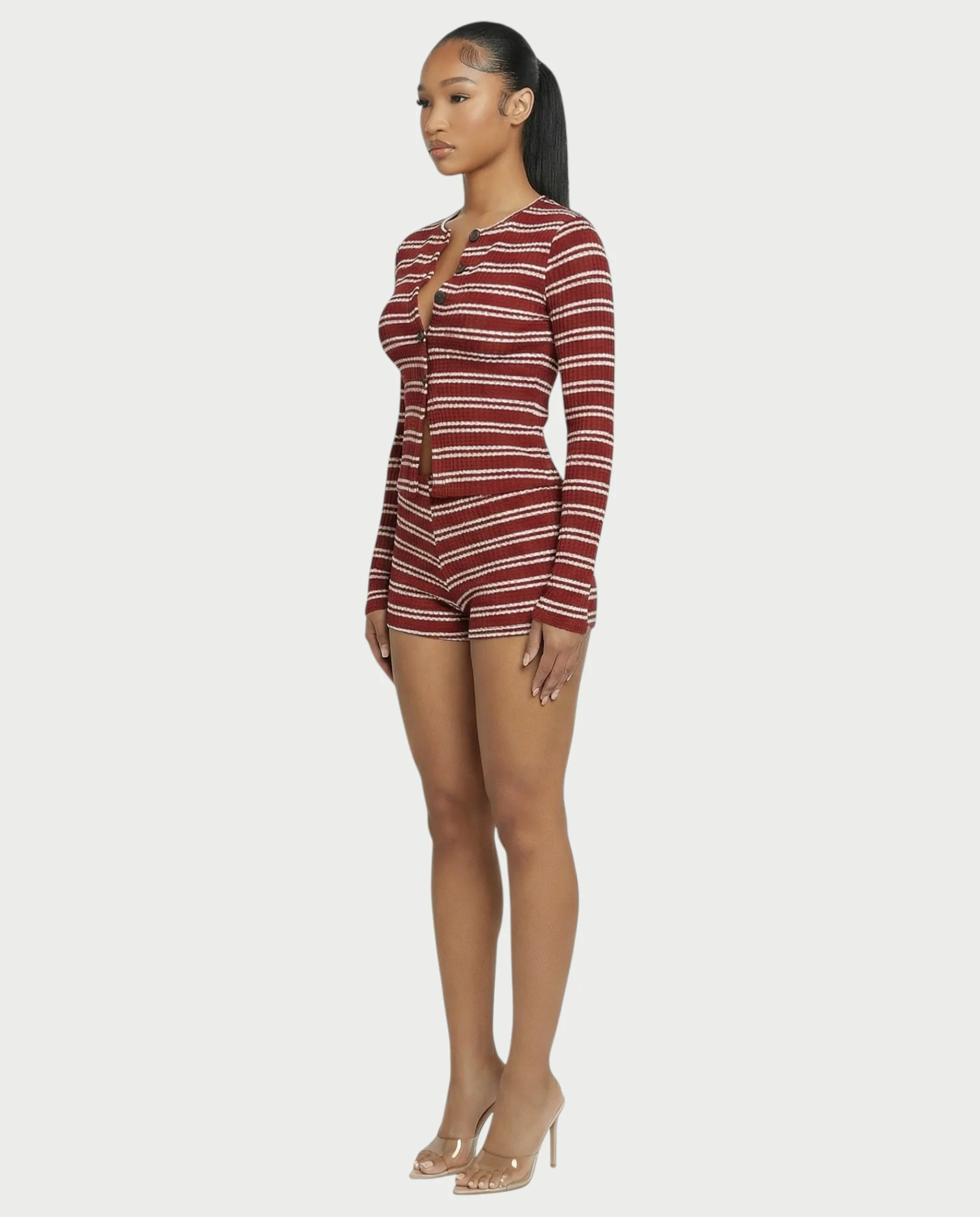WAVERLY Stripe Waffle-Knit Set - Image 3