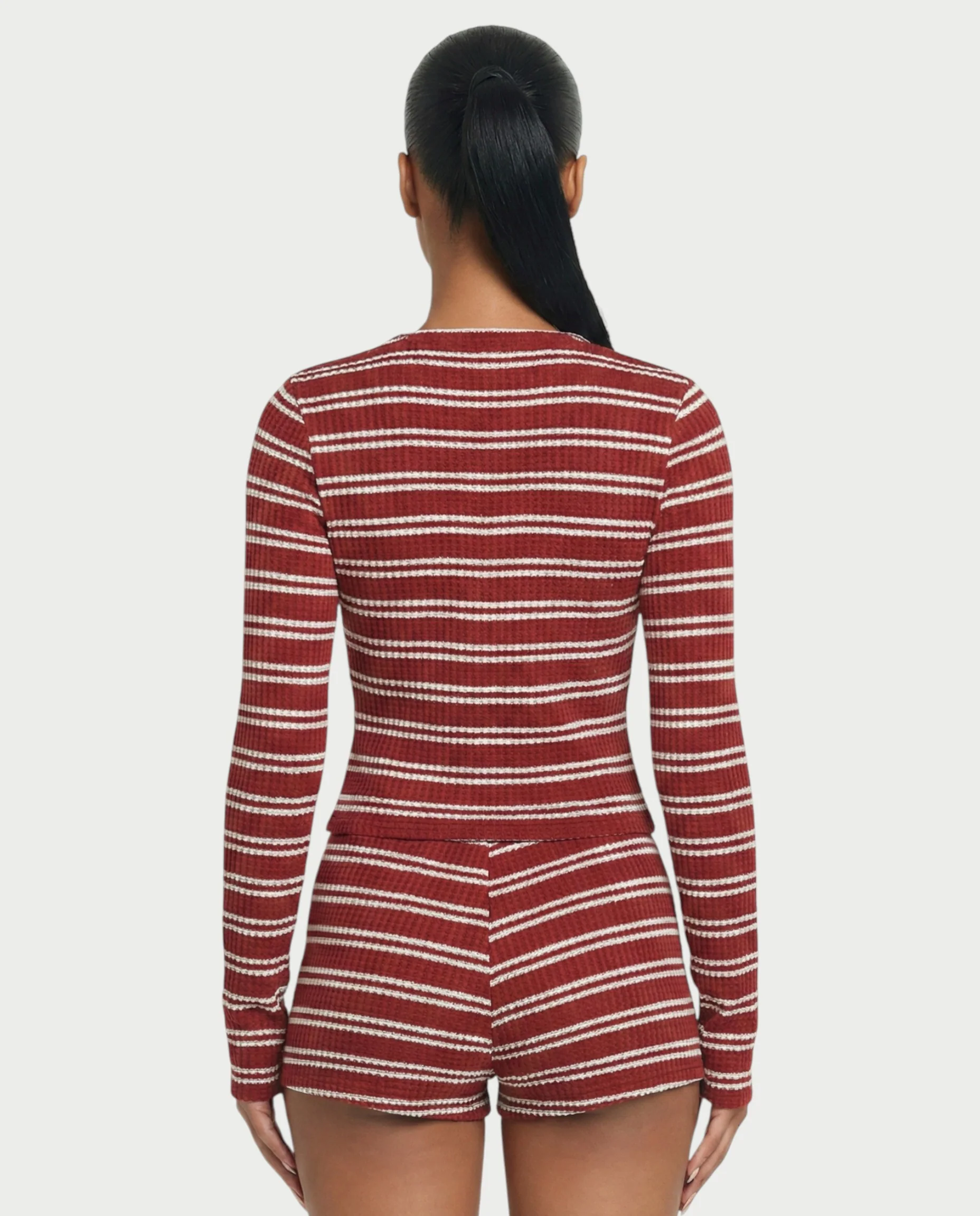 WAVERLY Stripe Waffle-Knit Set - Image 5