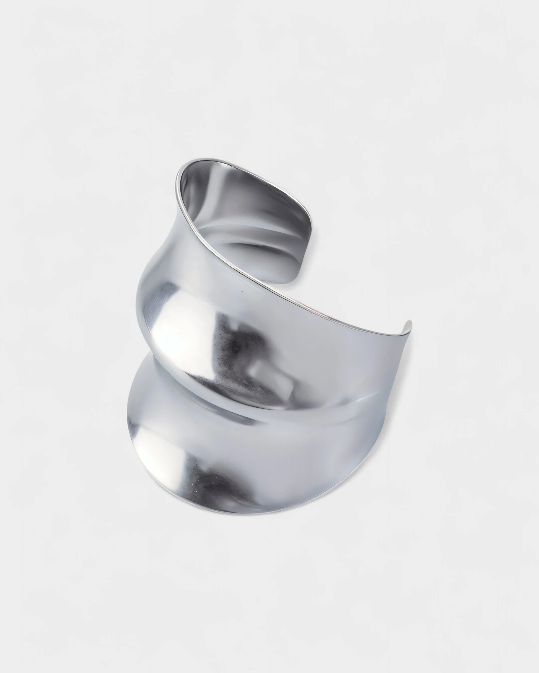 Wavy Wide Cuff Bracelet - Image 4