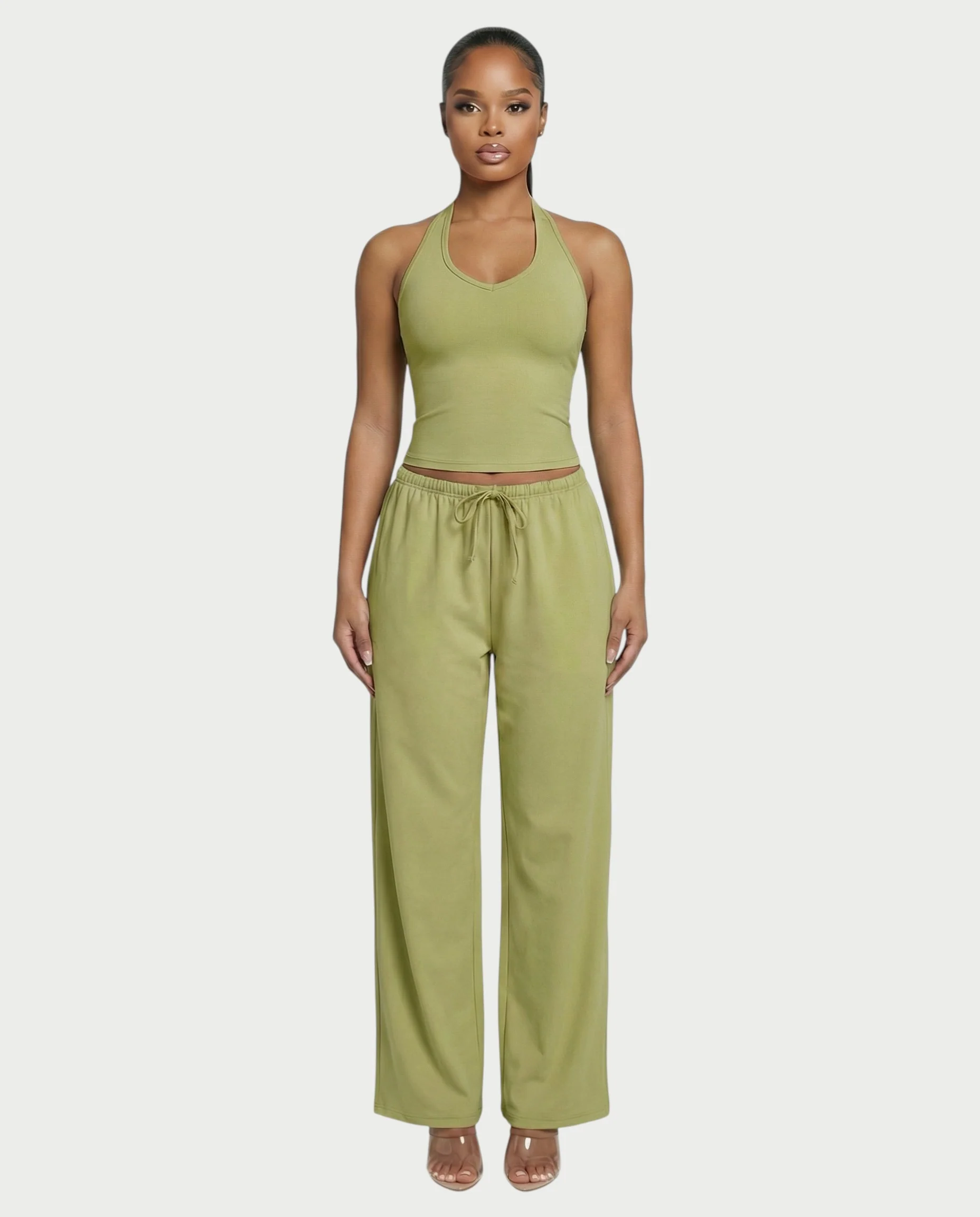 Wide-leg Drawstring Pants