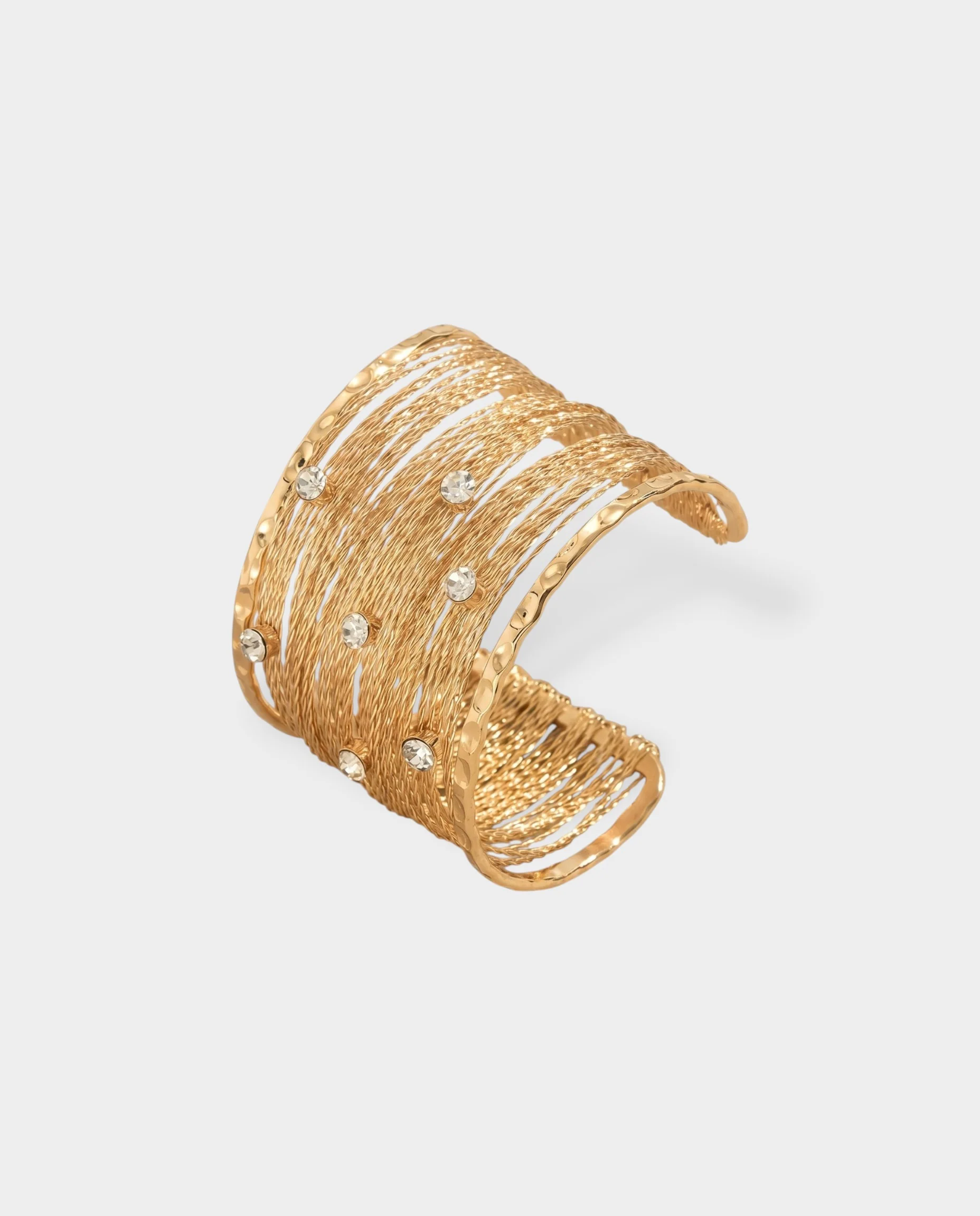 Wire-Wrap Crystal Stud Bracelet - Image 2