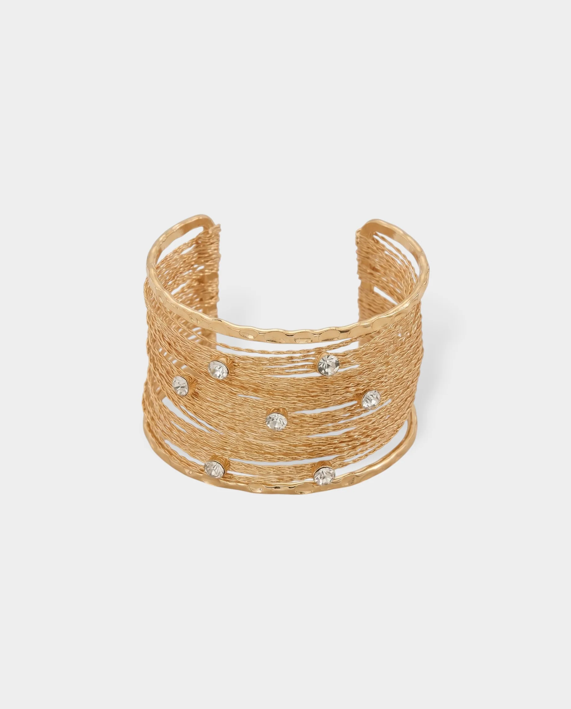 Wire-Wrap Crystal Stud Bracelet - Image 3
