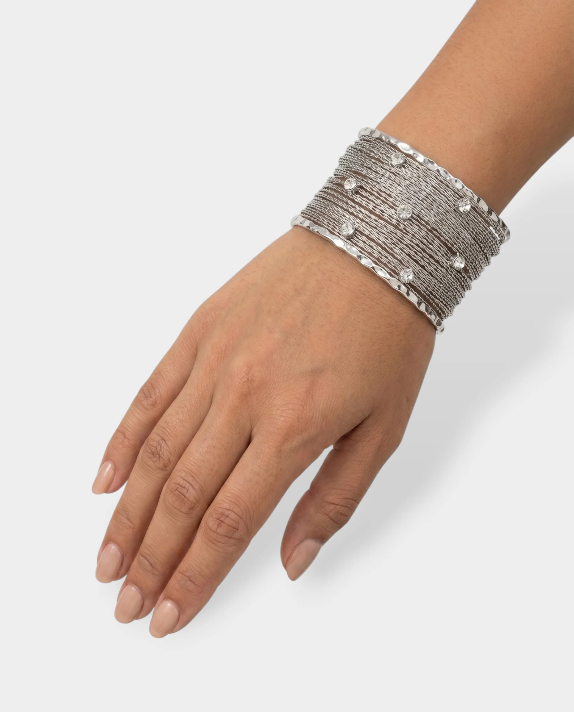 Wire-Wrap Crystal Stud Bracelet - Image 4