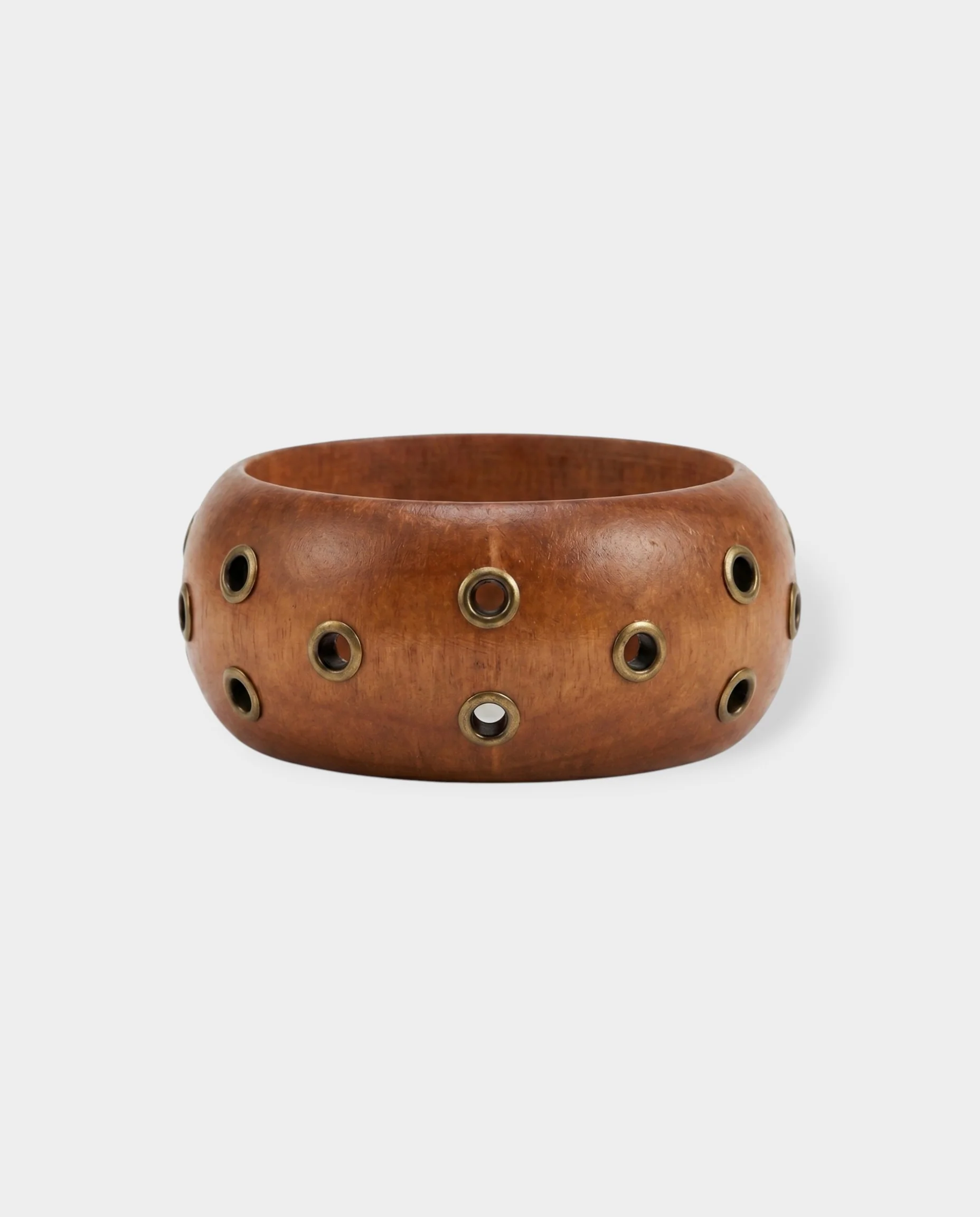 Wooden Studded Cuff Bracelet - Image 2