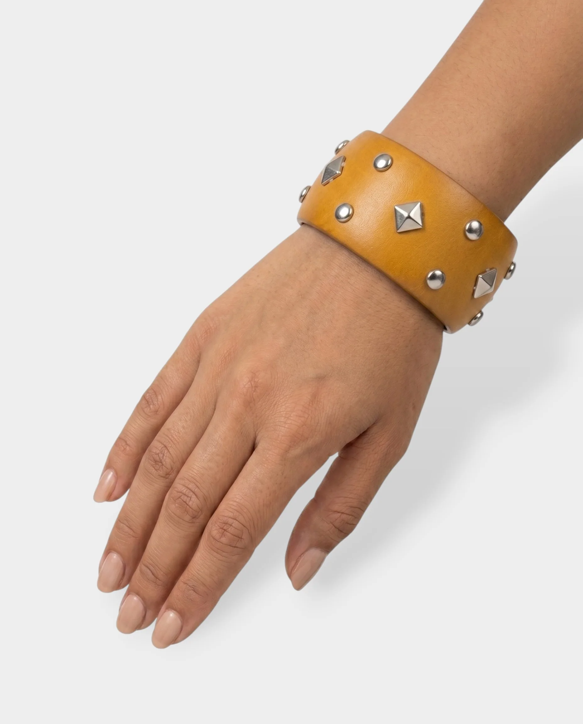 Wooden Studded Cuff Bracelet - Image 3