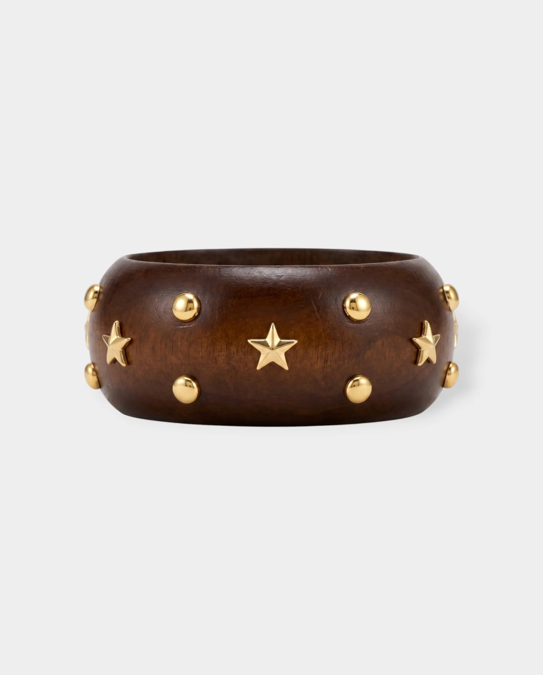 Wooden Studded Cuff Bracelet - Image 8