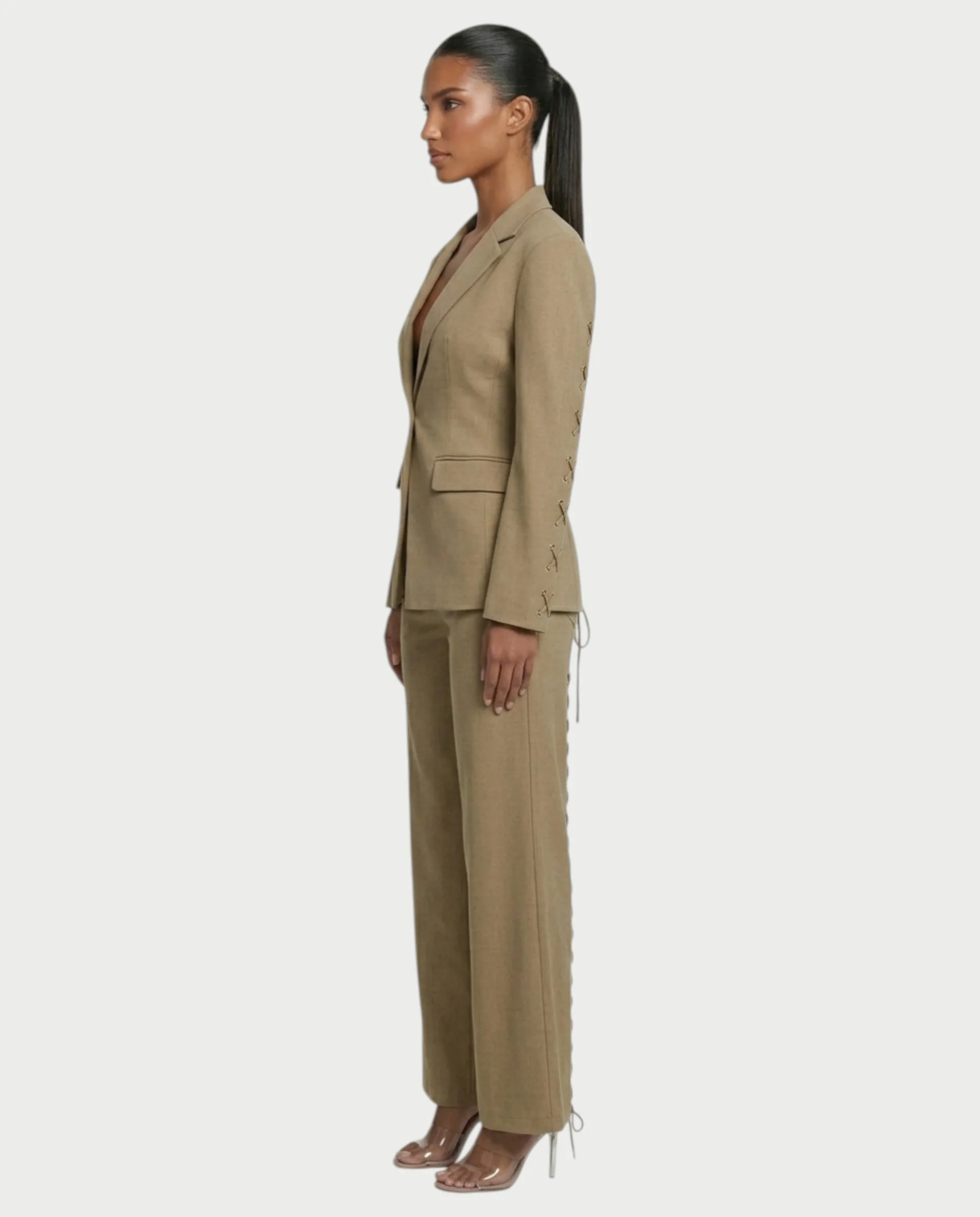 XAVIA Lace-Up Back Blazer & Trouser Set - Image 10