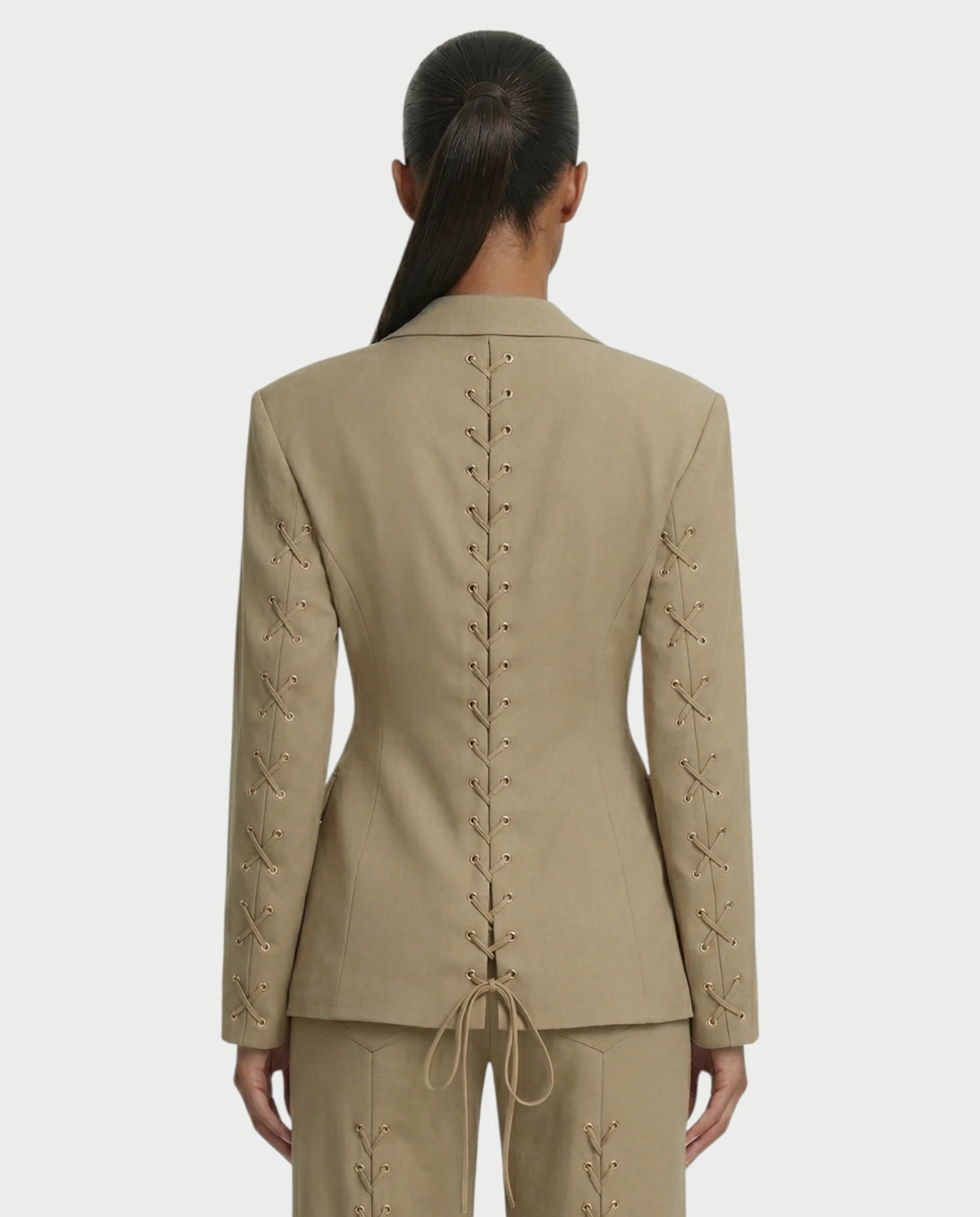 XAVIA Lace-Up Back Blazer & Trouser Set - Image 14