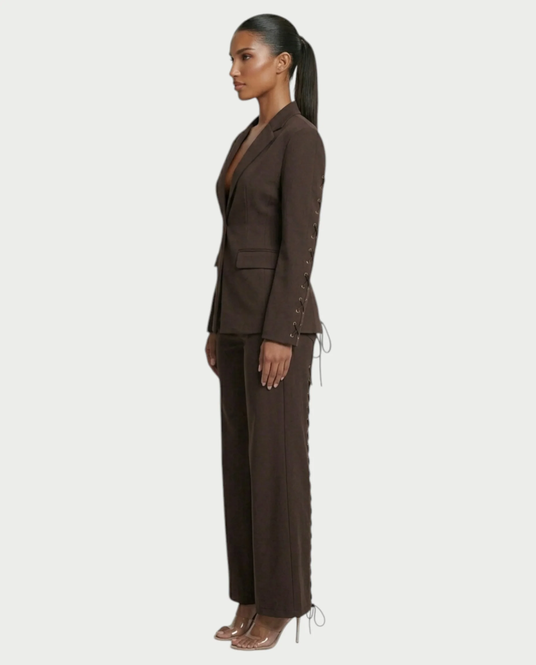 XAVIA Lace-Up Back Blazer & Trouser Set - Image 17