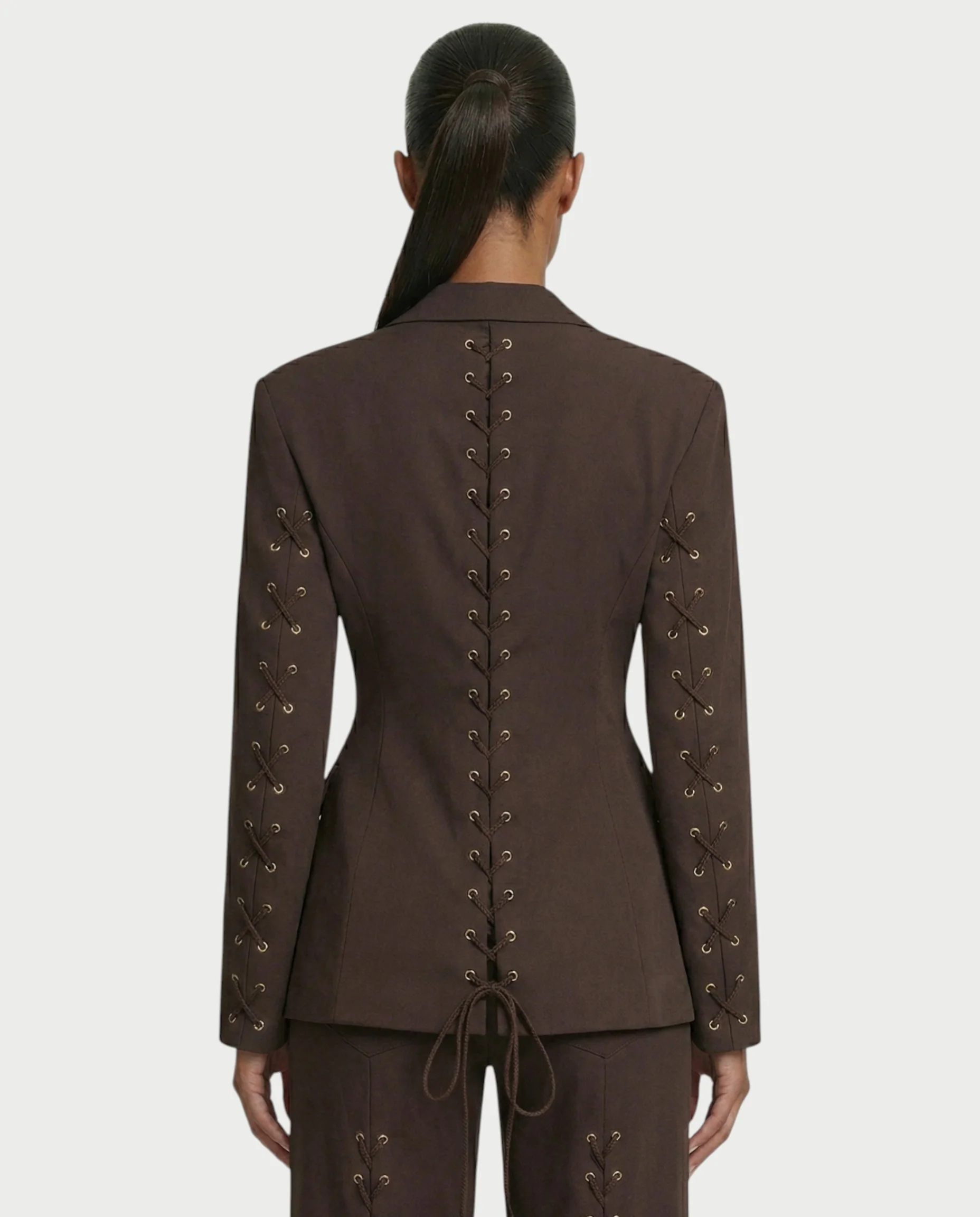 XAVIA Lace-Up Back Blazer & Trouser Set - Image 21