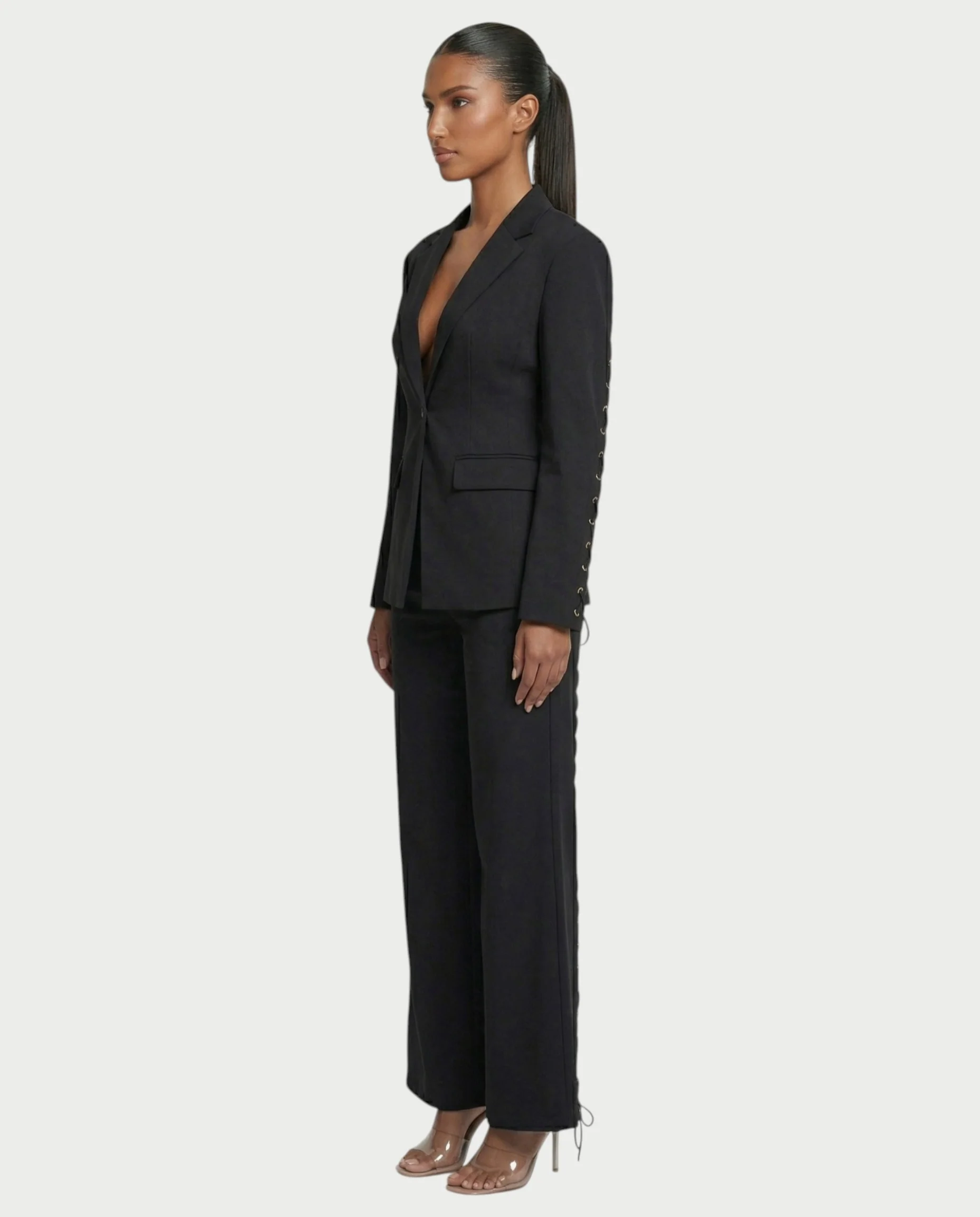 XAVIA Lace-Up Back Blazer & Trouser Set - Image 3