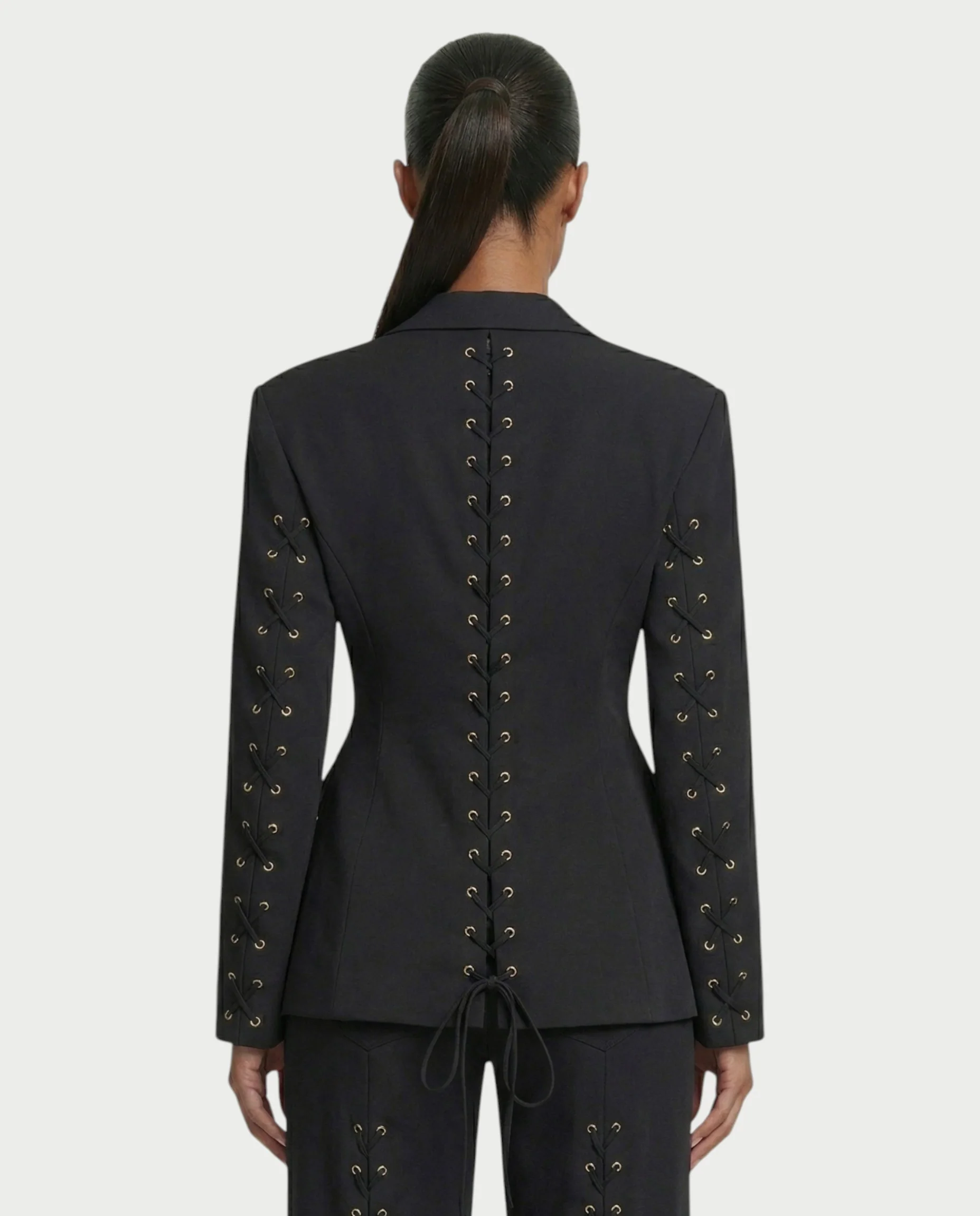 XAVIA Lace-Up Back Blazer & Trouser Set - Image 7