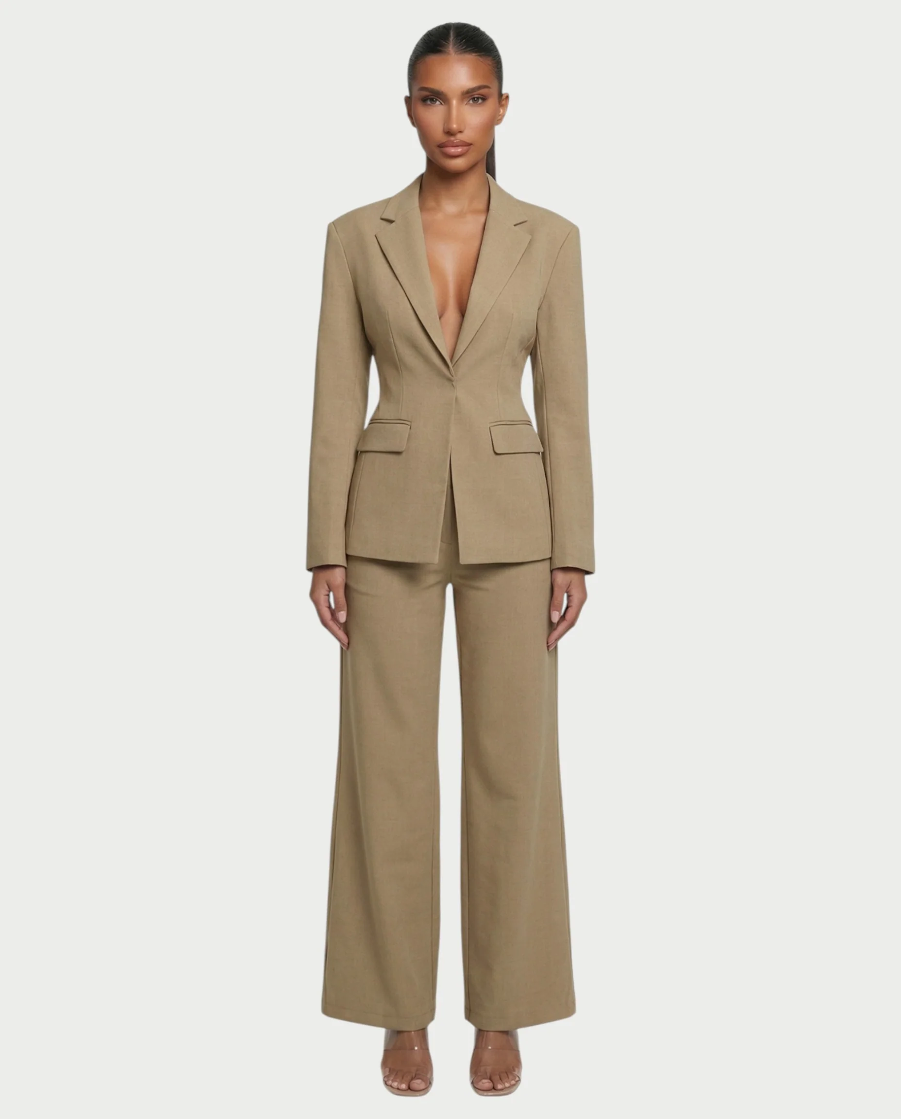 XAVIA Lace-Up Back Blazer & Trouser Set - Image 8