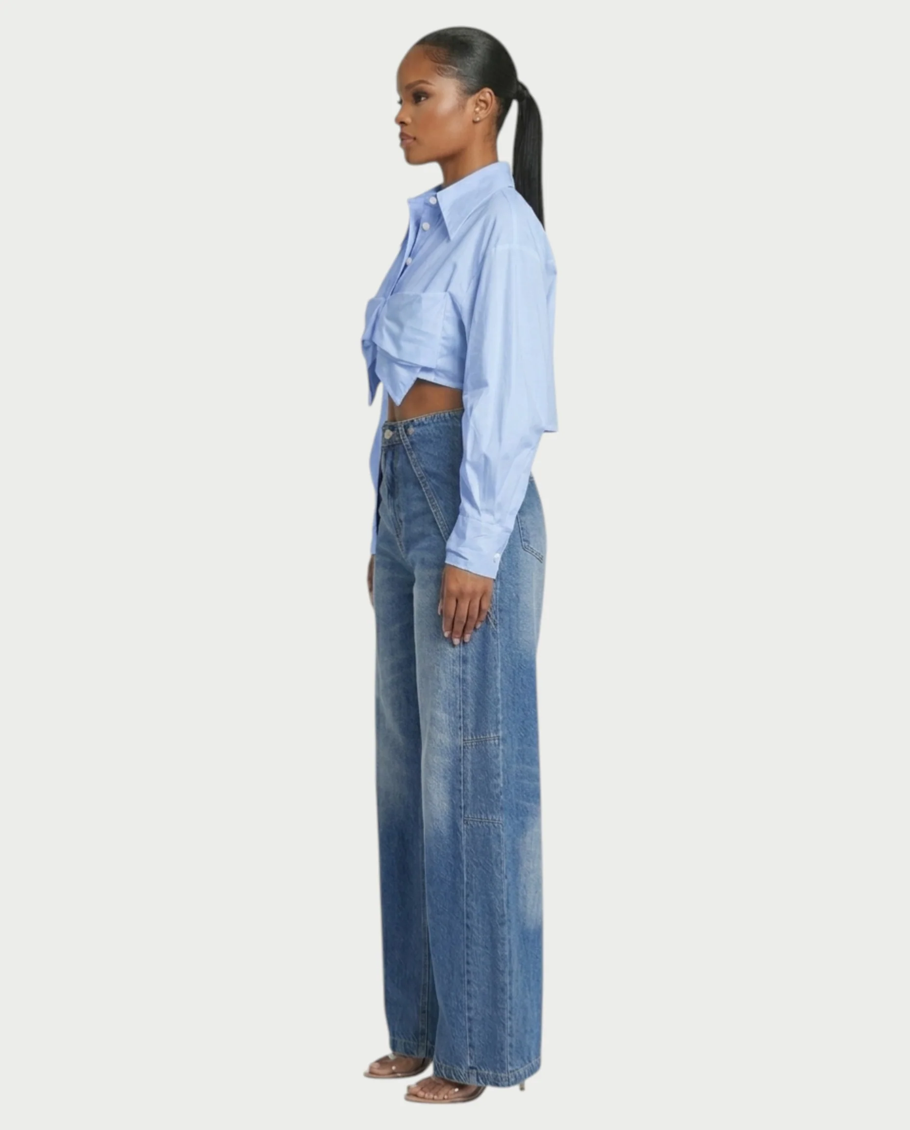 XENA Vintage Wide-Leg High-Waist Denim Pants - Image 3