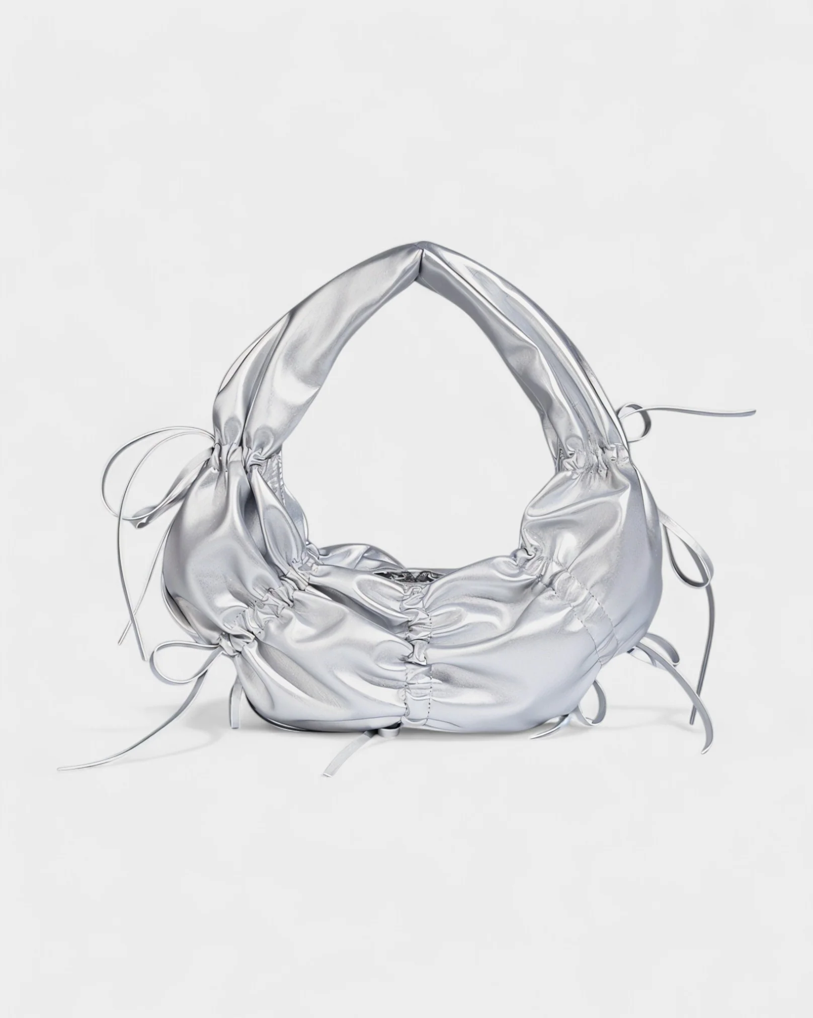 YONA Ruched Bow Shoulder Bag - Image 11