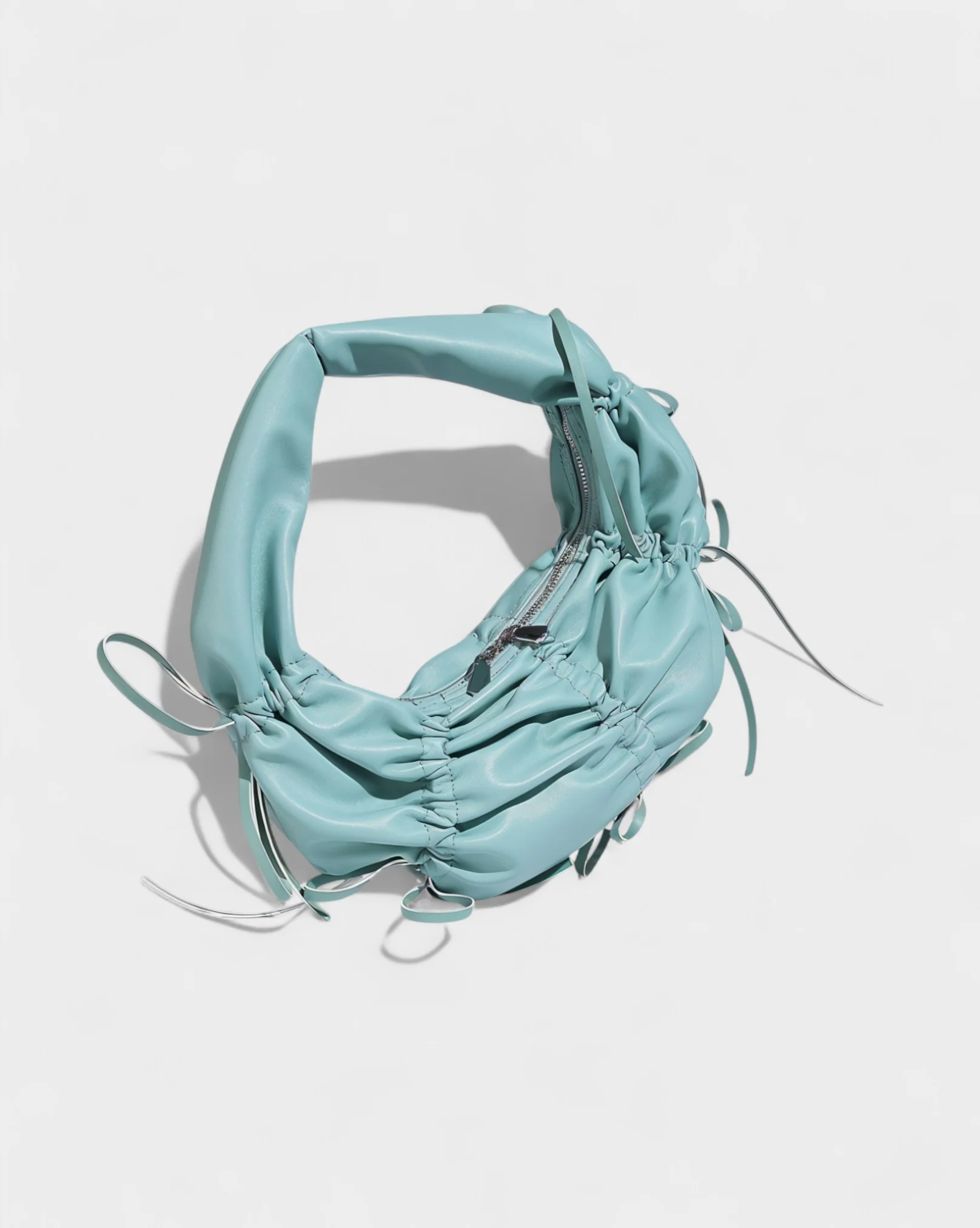 YONA Ruched Bow Shoulder Bag - Image 19