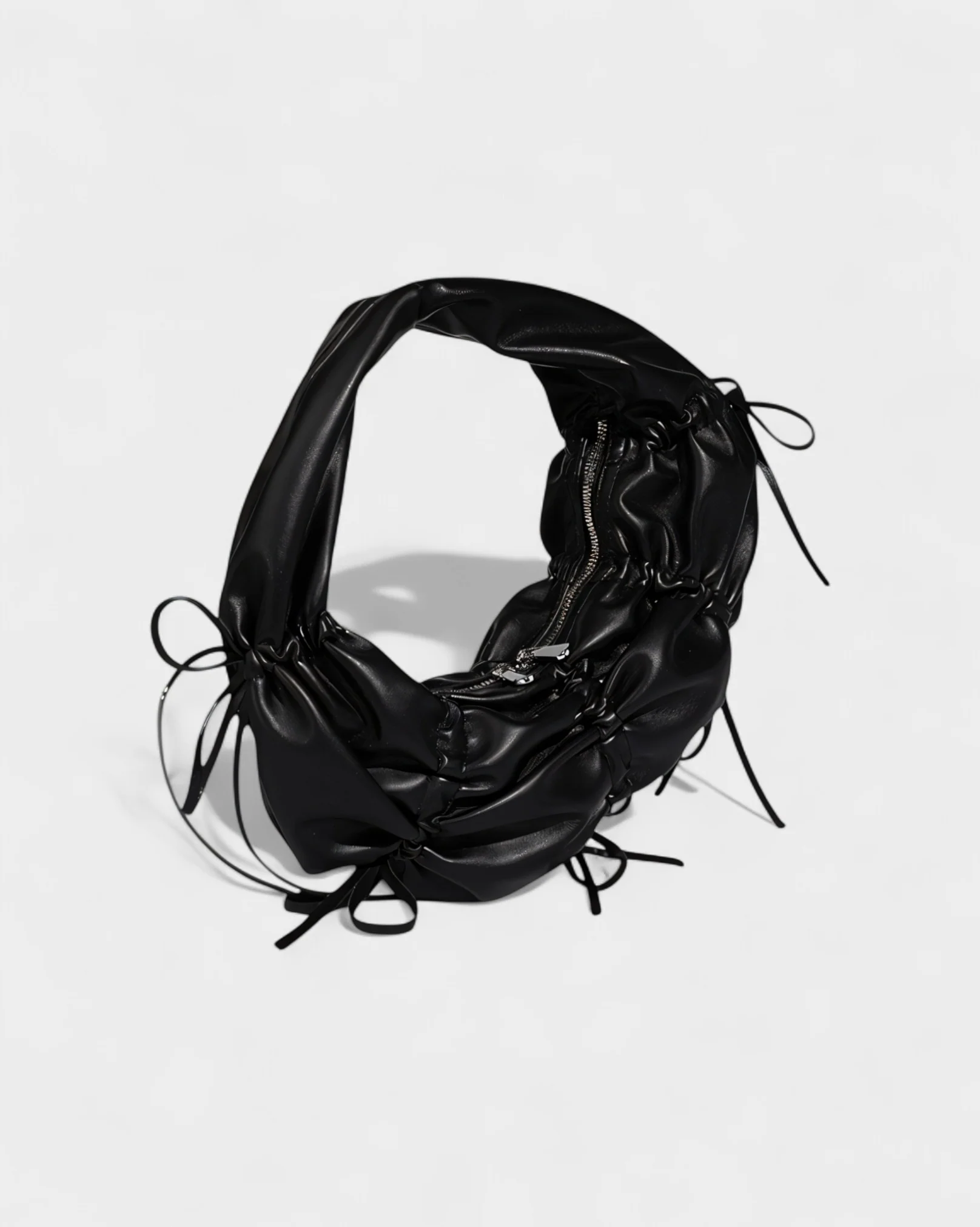 YONA Ruched Bow Shoulder Bag - Image 3