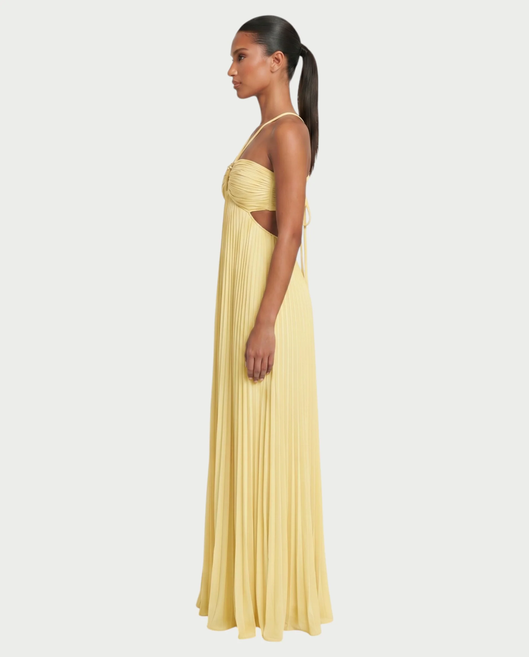 ZAFIEL Ruched Pleated Halter Maxi Dress - Image 18