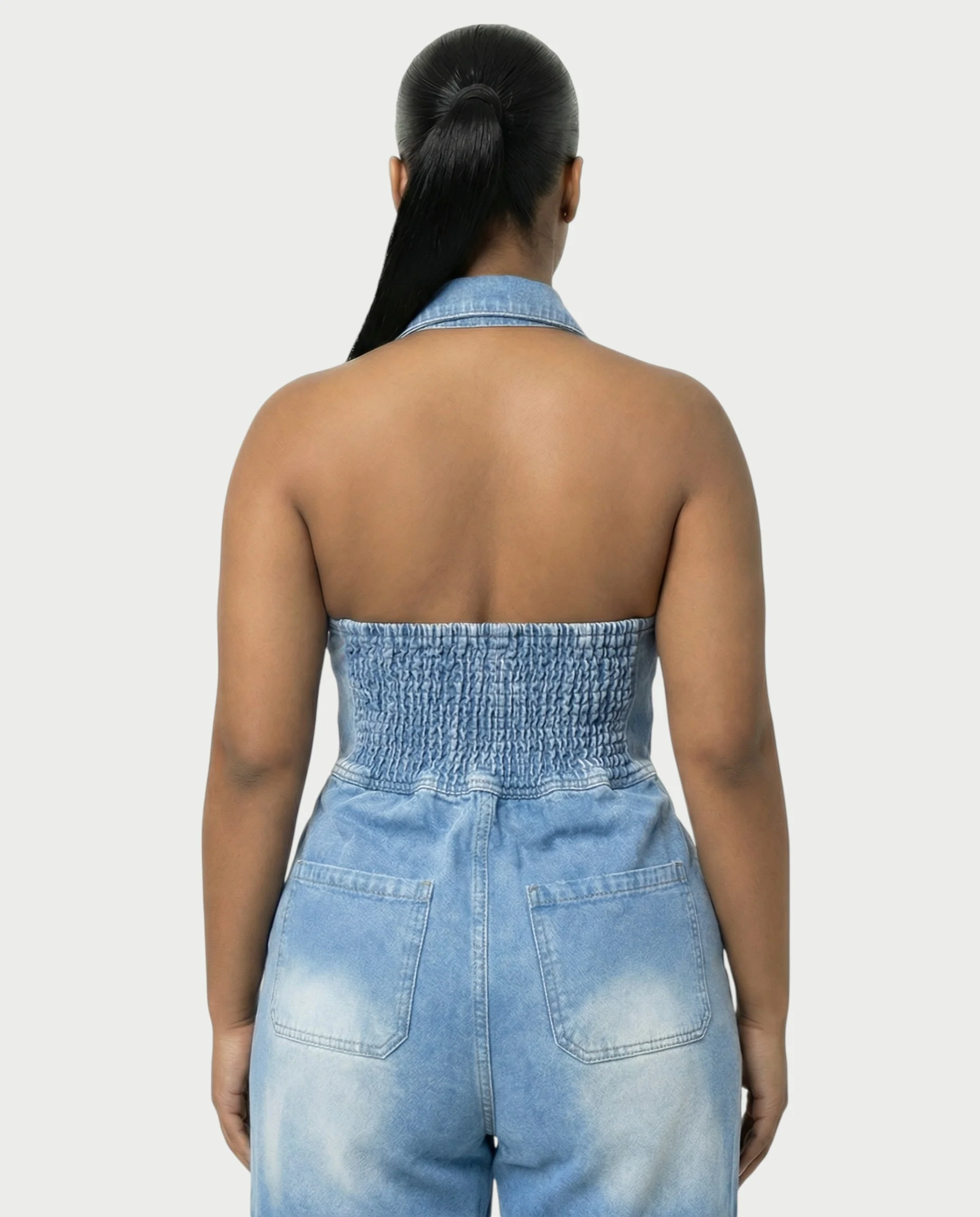 ZALEN Denim Wide-Leg Jumpsuit - Image 20