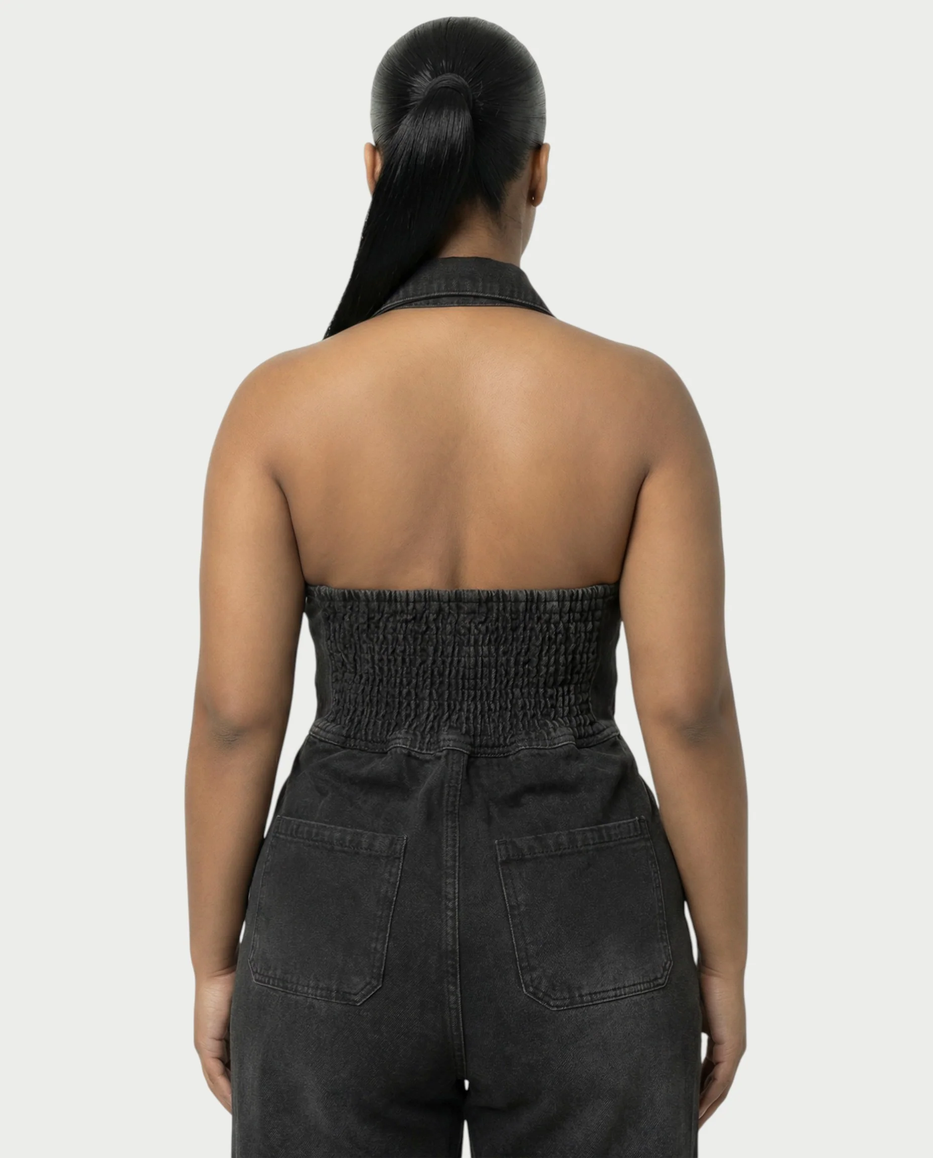 ZALEN Denim Wide-Leg Jumpsuit - Image 5