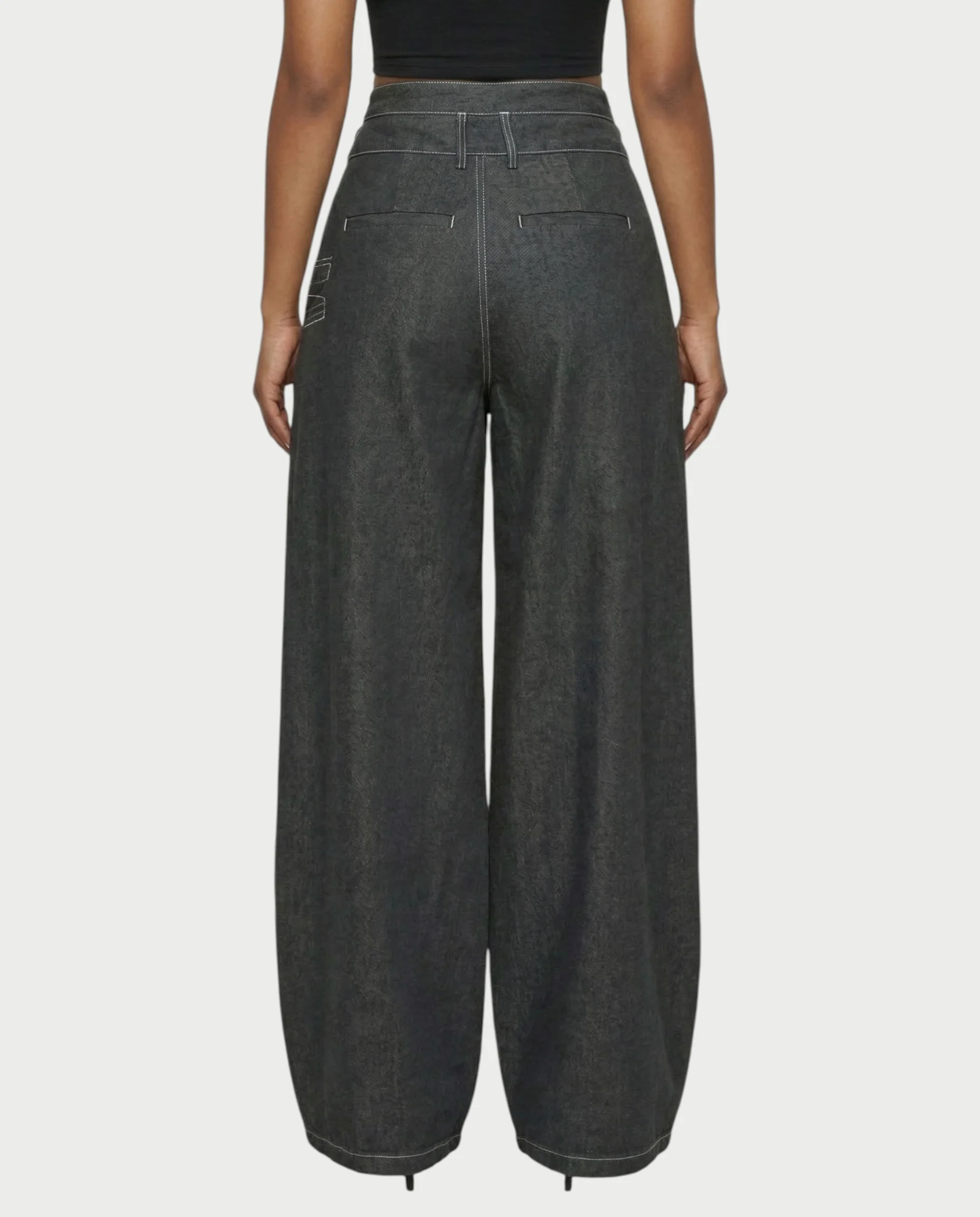 ZAREL Wrap-Waist Layered Wide-Leg Pants - Image 5