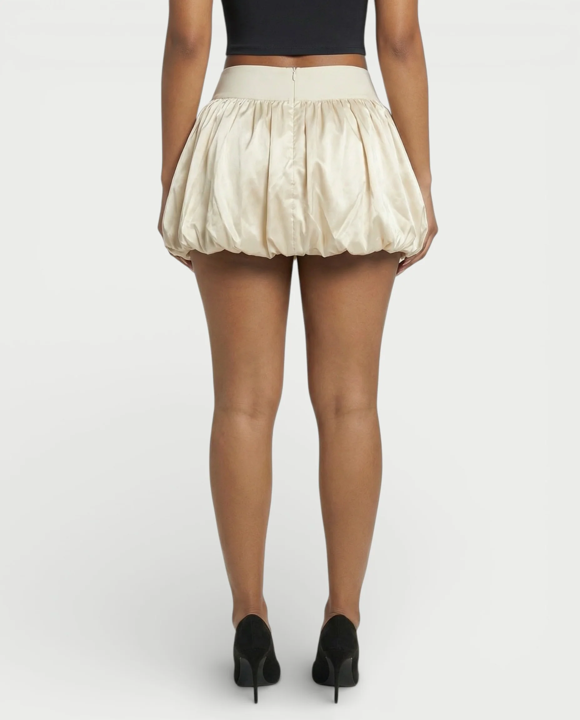 ZARELA High-Waist Bubble Hem Mini Skirt - Image 10