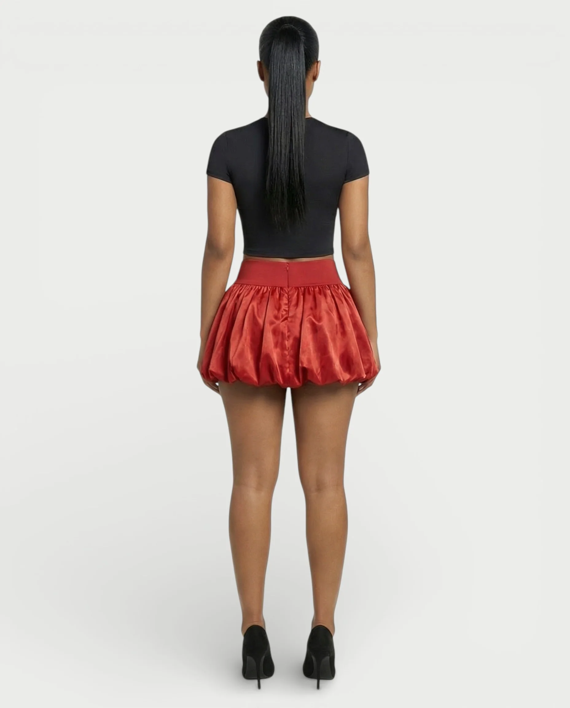 ZARELA High-Waist Bubble Hem Mini Skirt - Image 19