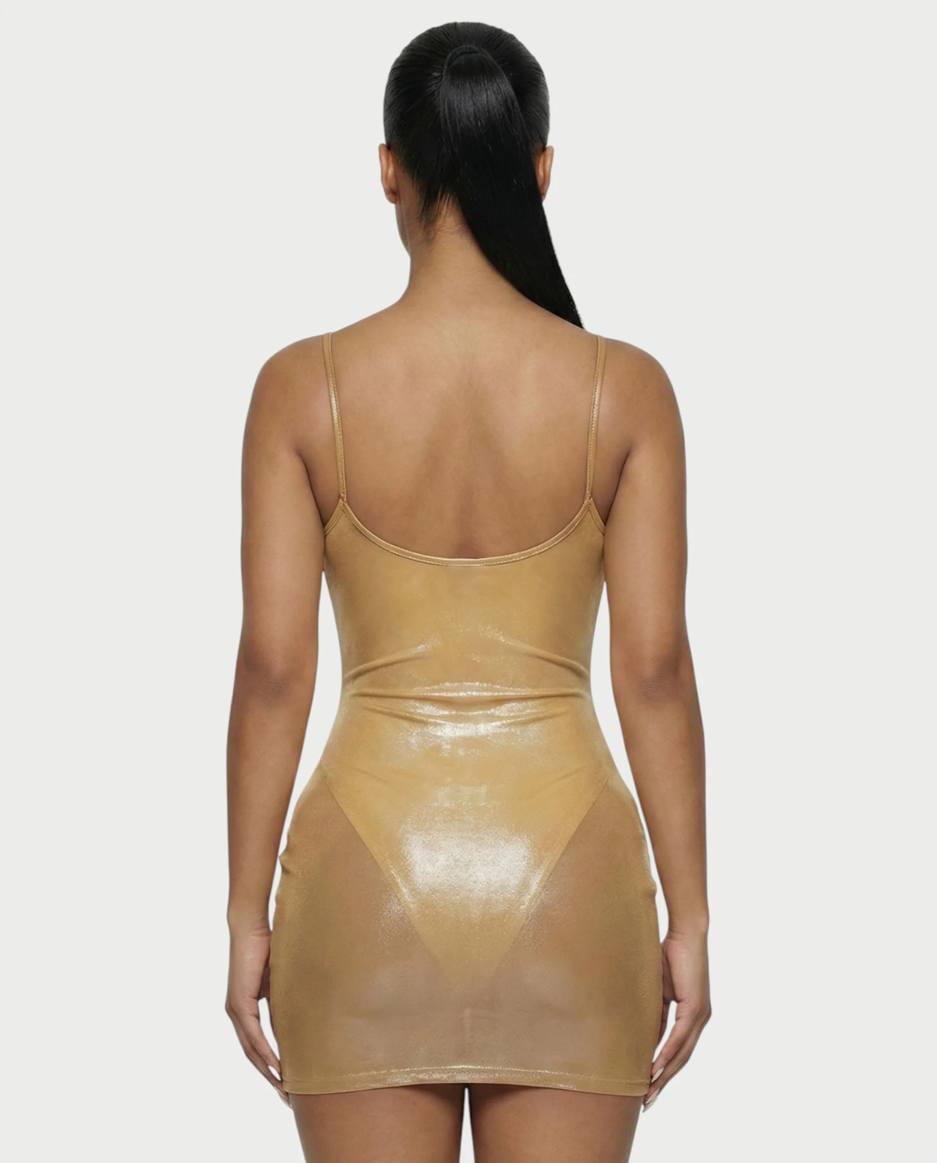 ZARI Shimmer Bodysuit Mini Dress - Image 5