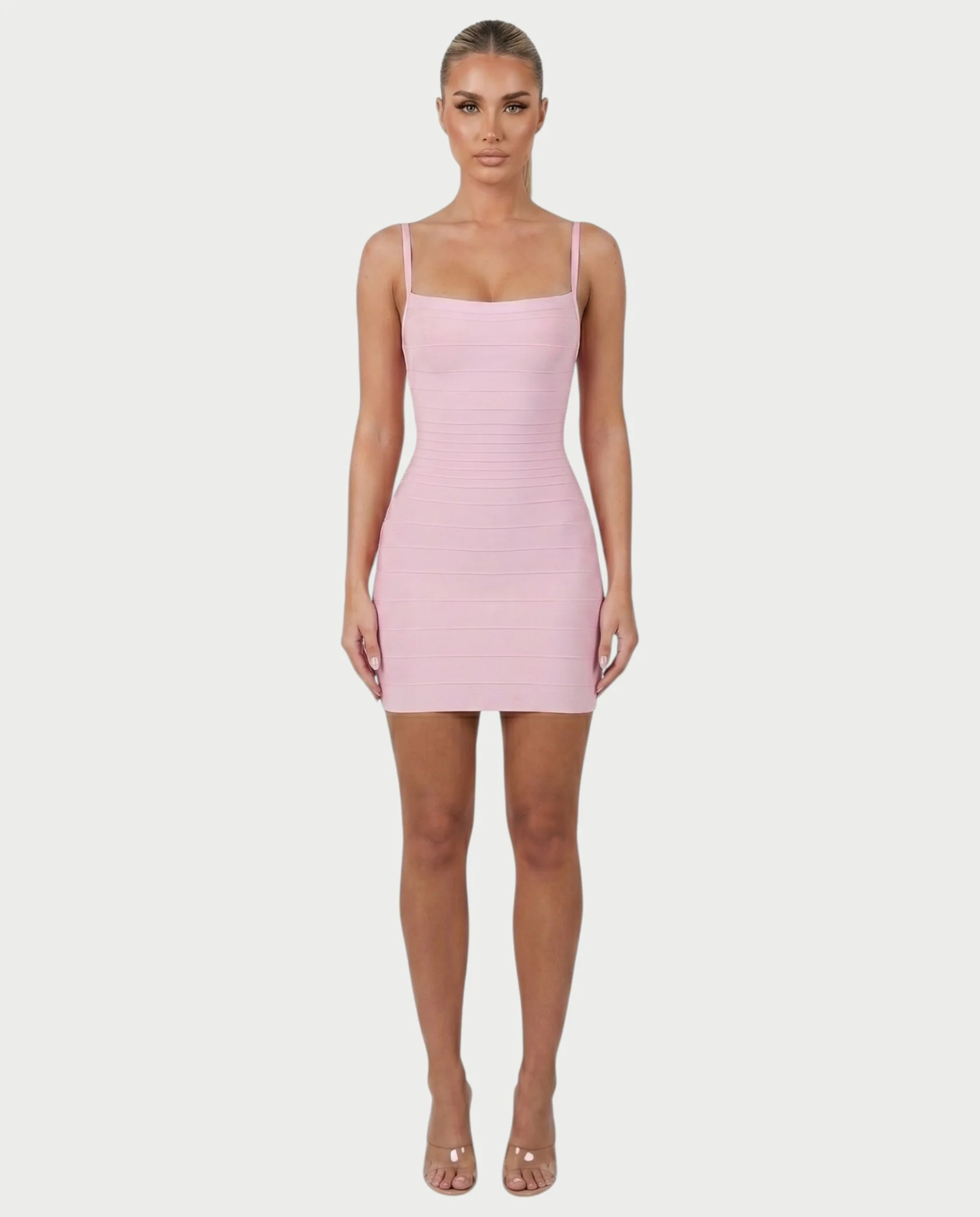 ZAYARA Spaghetti Strap Bandage Mini Dress