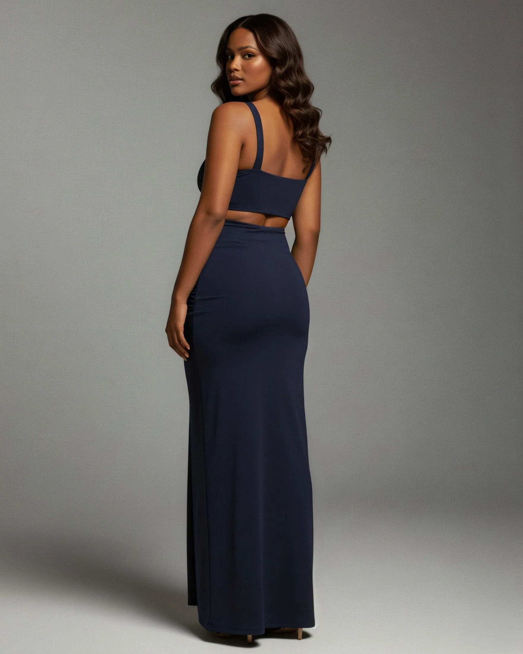 ZELLA Ruched High-Waist Draped Maxi Skirt - Image 16